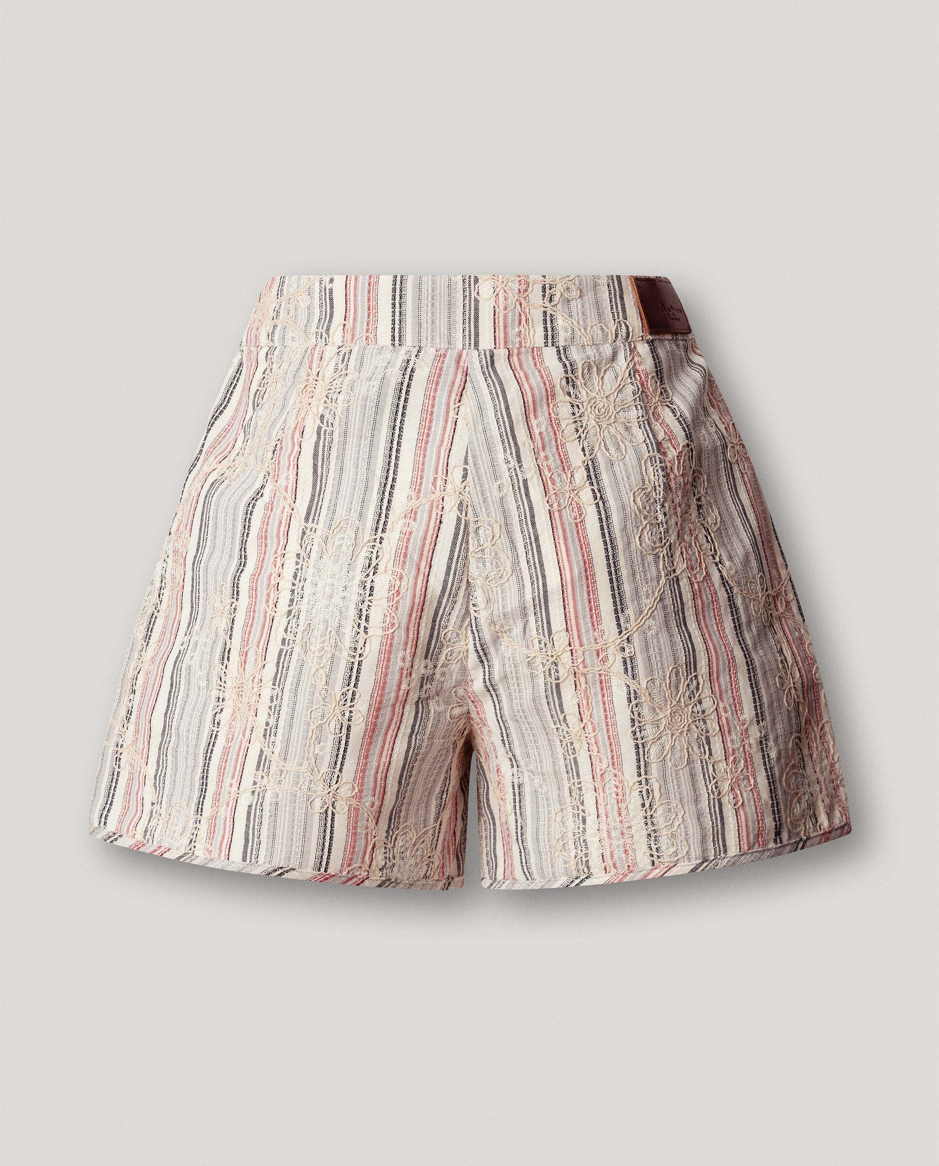 Shorts de mujer rayas - Pepe Jeans - Blanco Blanco-9
