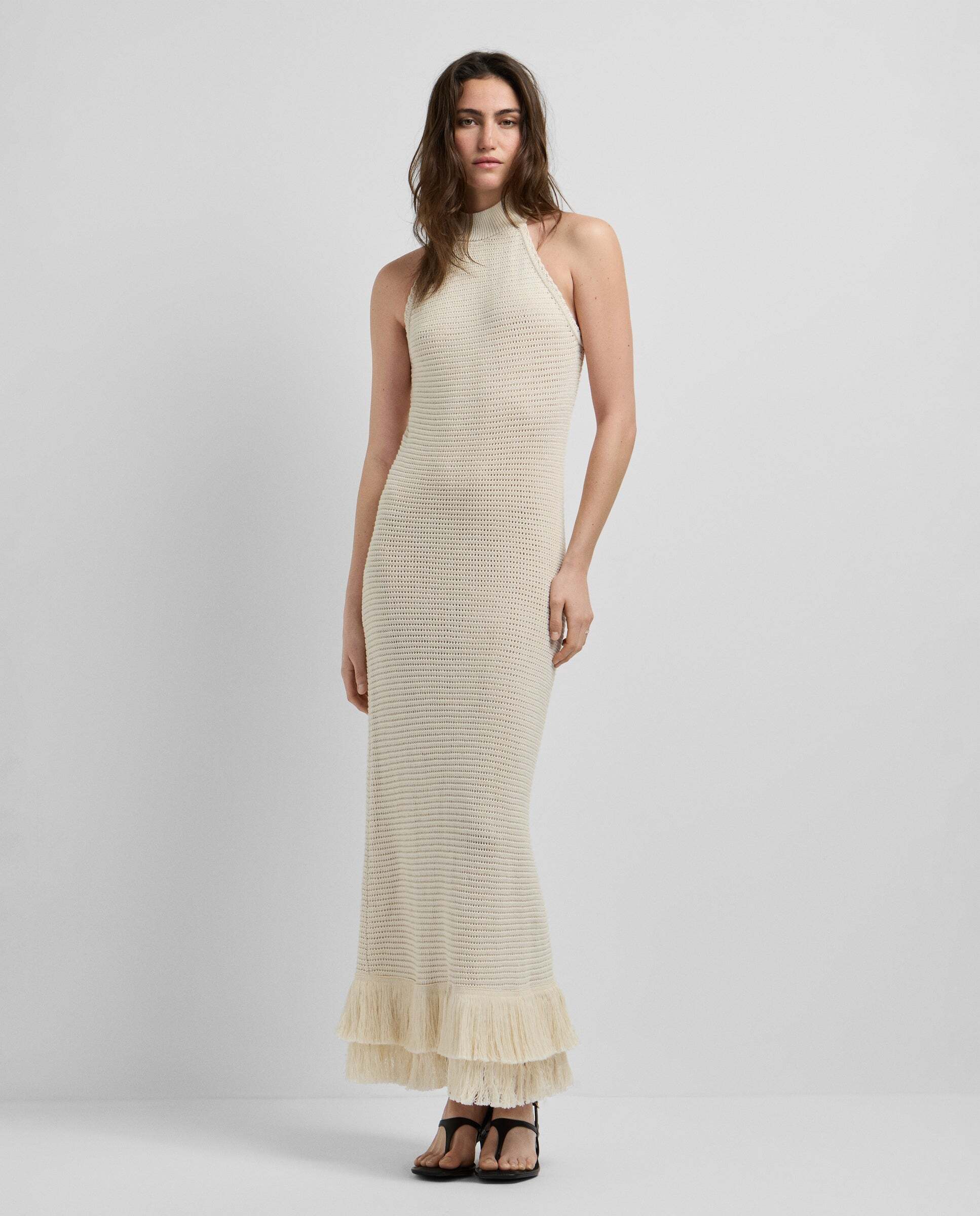 W11 - vestido largo de mujer crochet