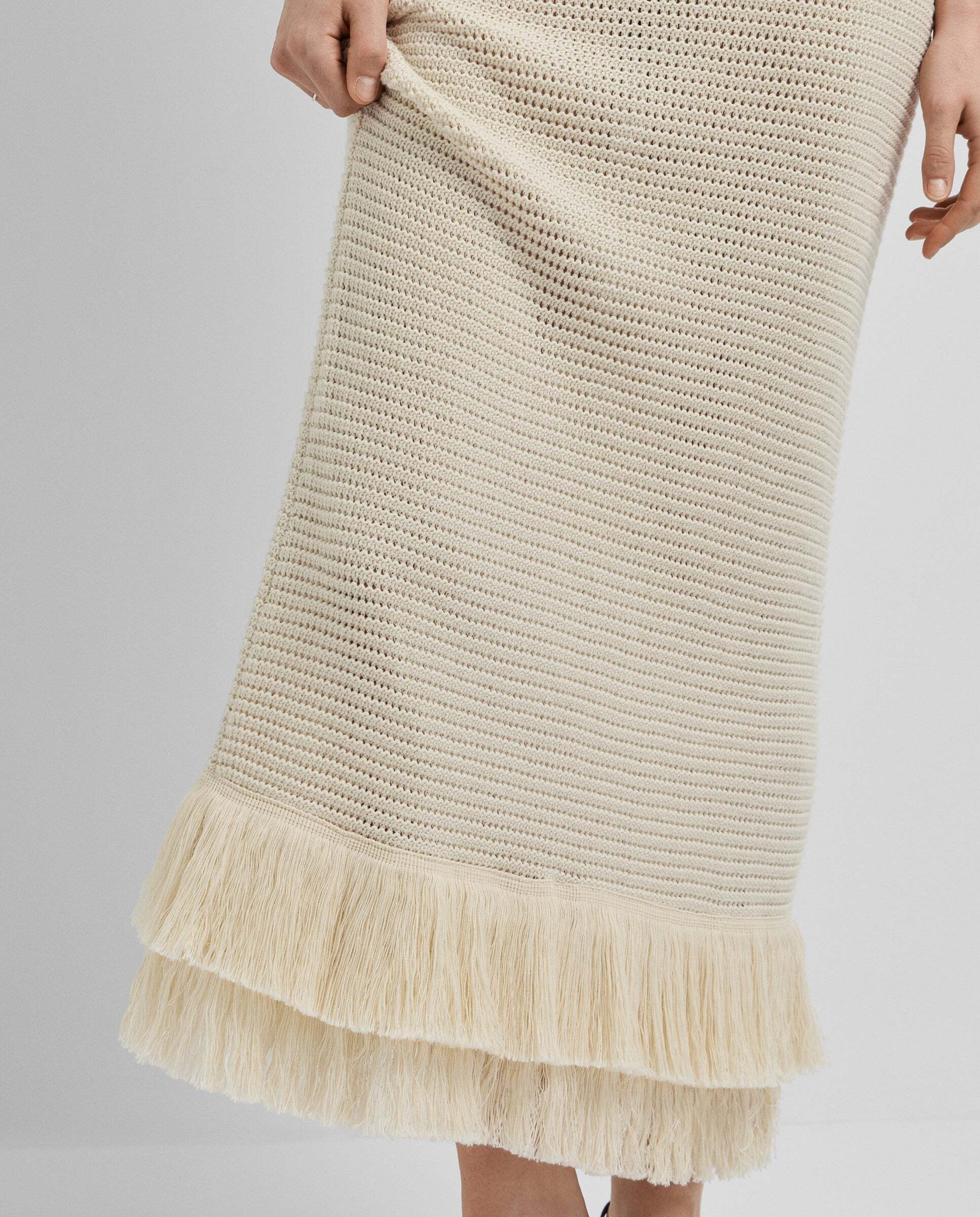 W11 - Pepe Jeans - vestido largo de mujer crochet - Blanco Blanco-5