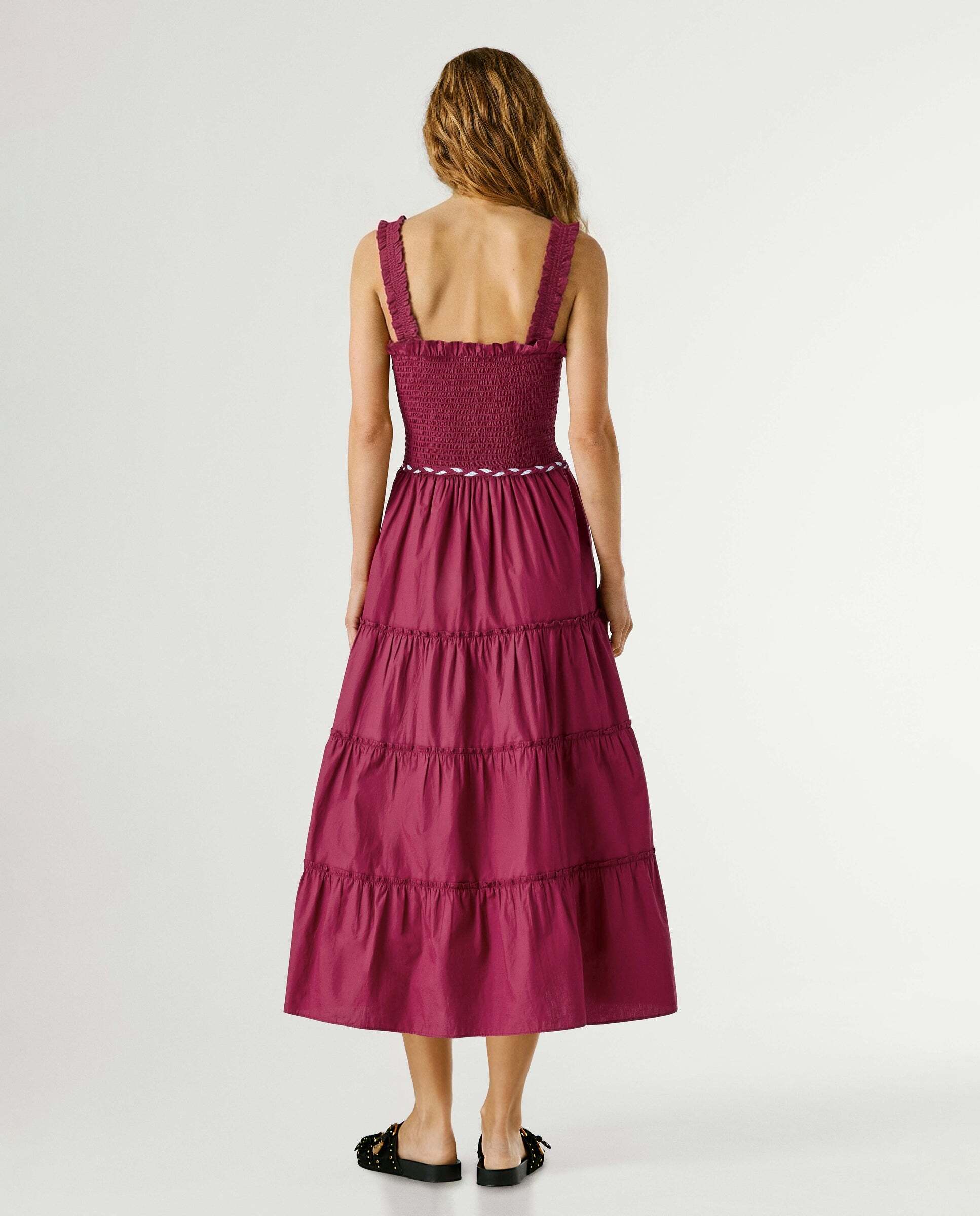 Imagen 3 de Vestido largo de mujer popelín - Pepe Jeans - Rosa Rosa
