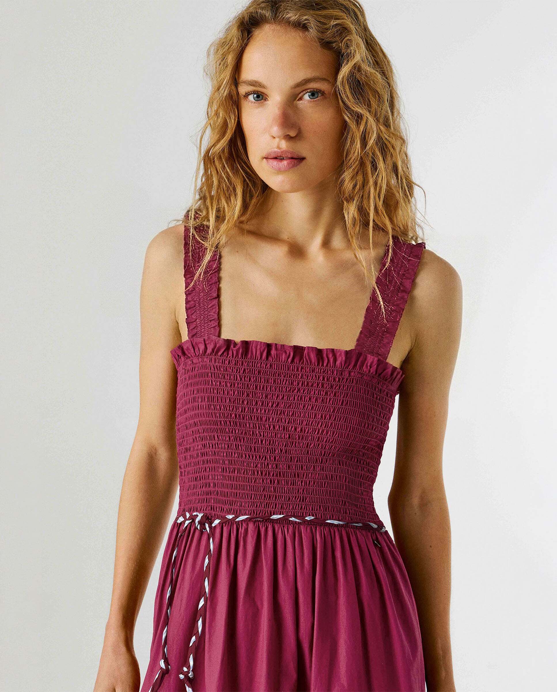 Imagen 4 de Vestido largo de mujer popelín - Pepe Jeans - Rosa Rosa