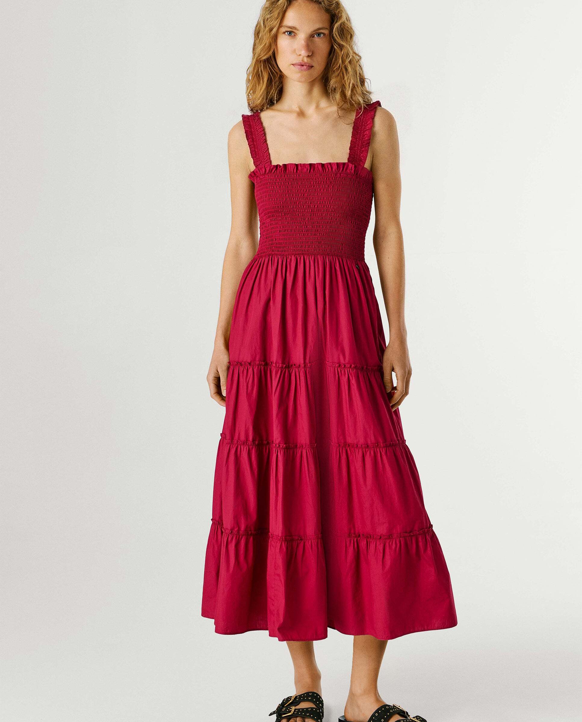 Pepe Jeans - Vestido largo de mujer popelín.