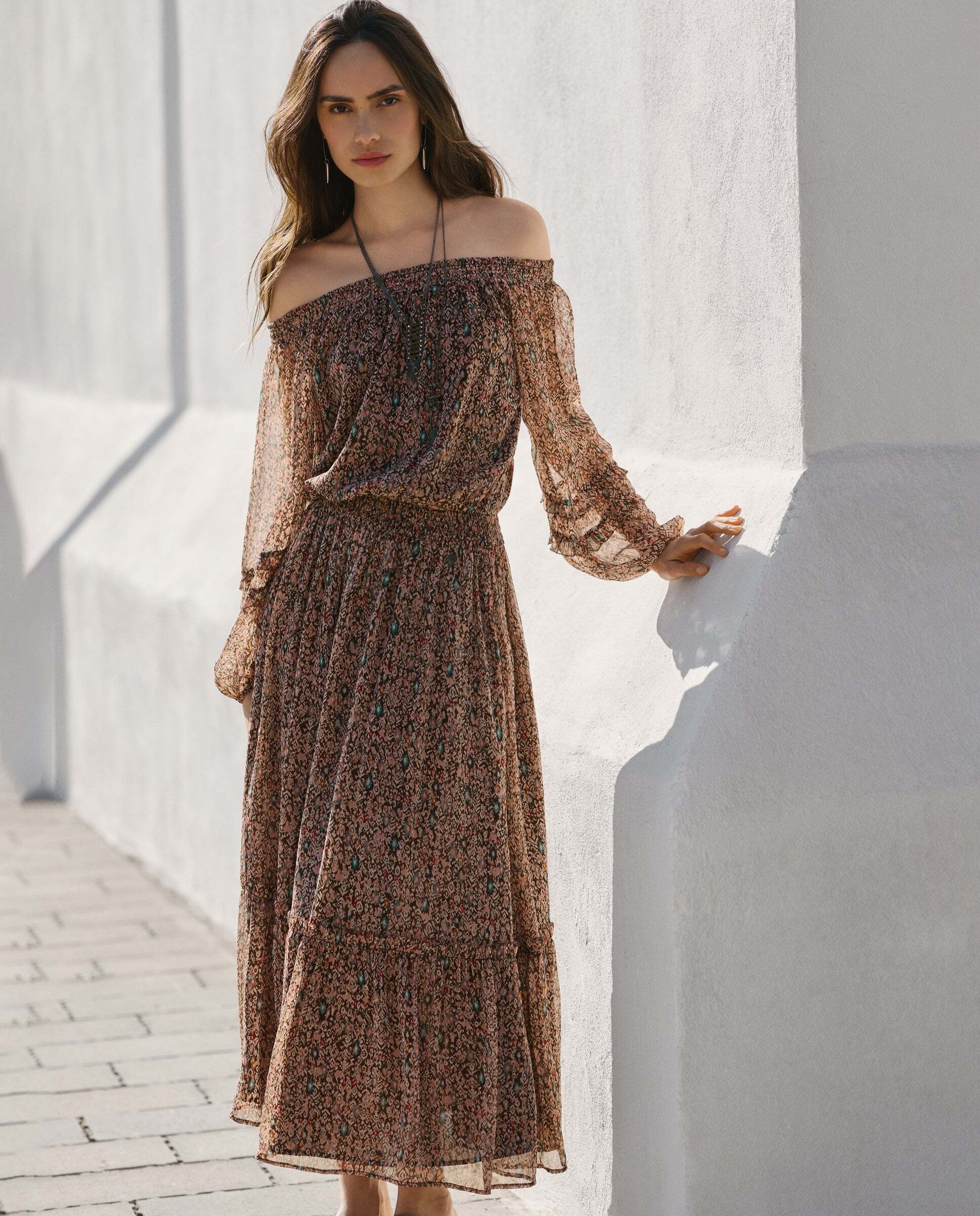 Pepe Jeans - Vestido largo de mujer estampado fantasía.