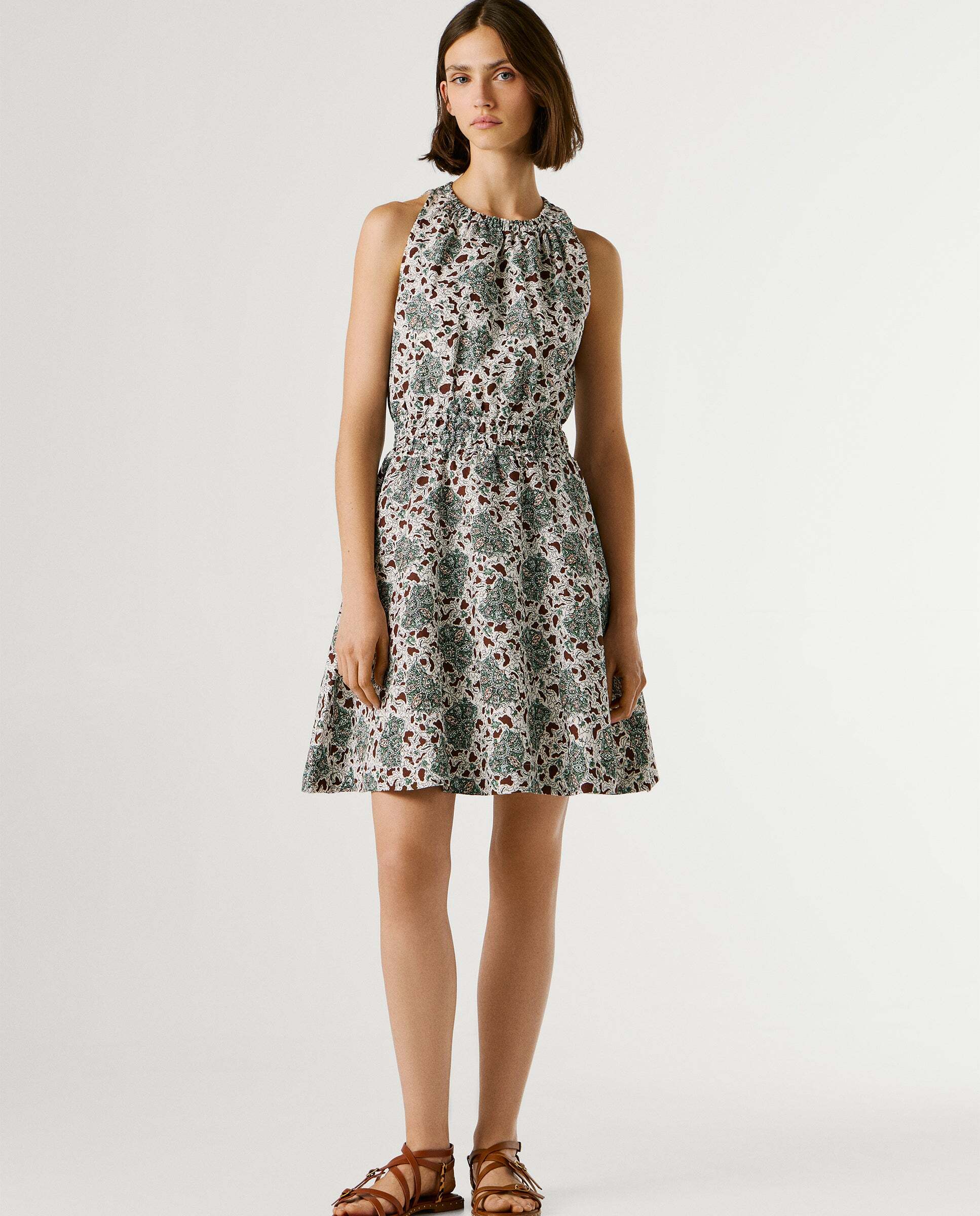 Pepe Jeans - Vestido corto estampado floral con lino.