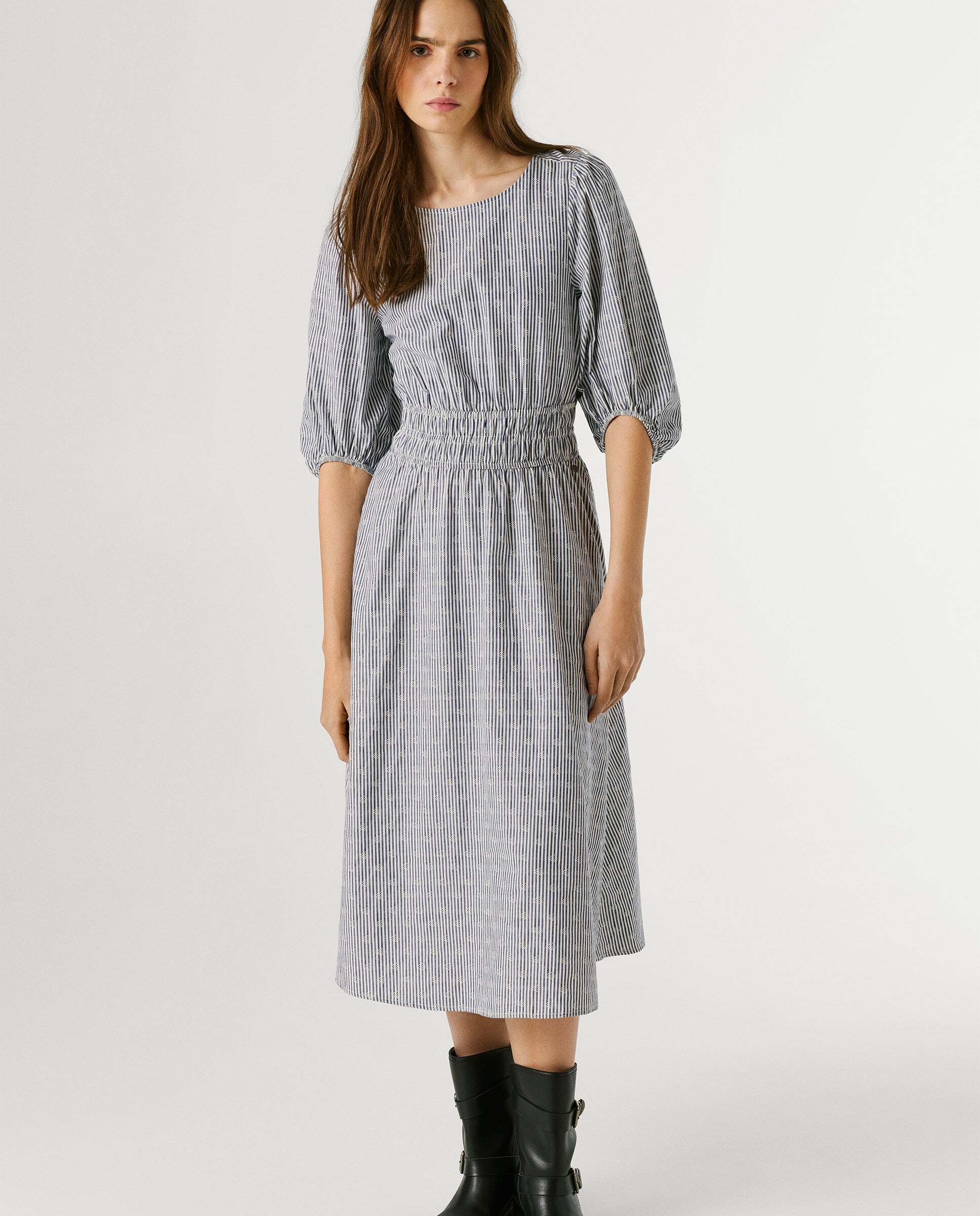 Vestido largo de mujer de rayas - Pepe Jeans - Azul Azul-2