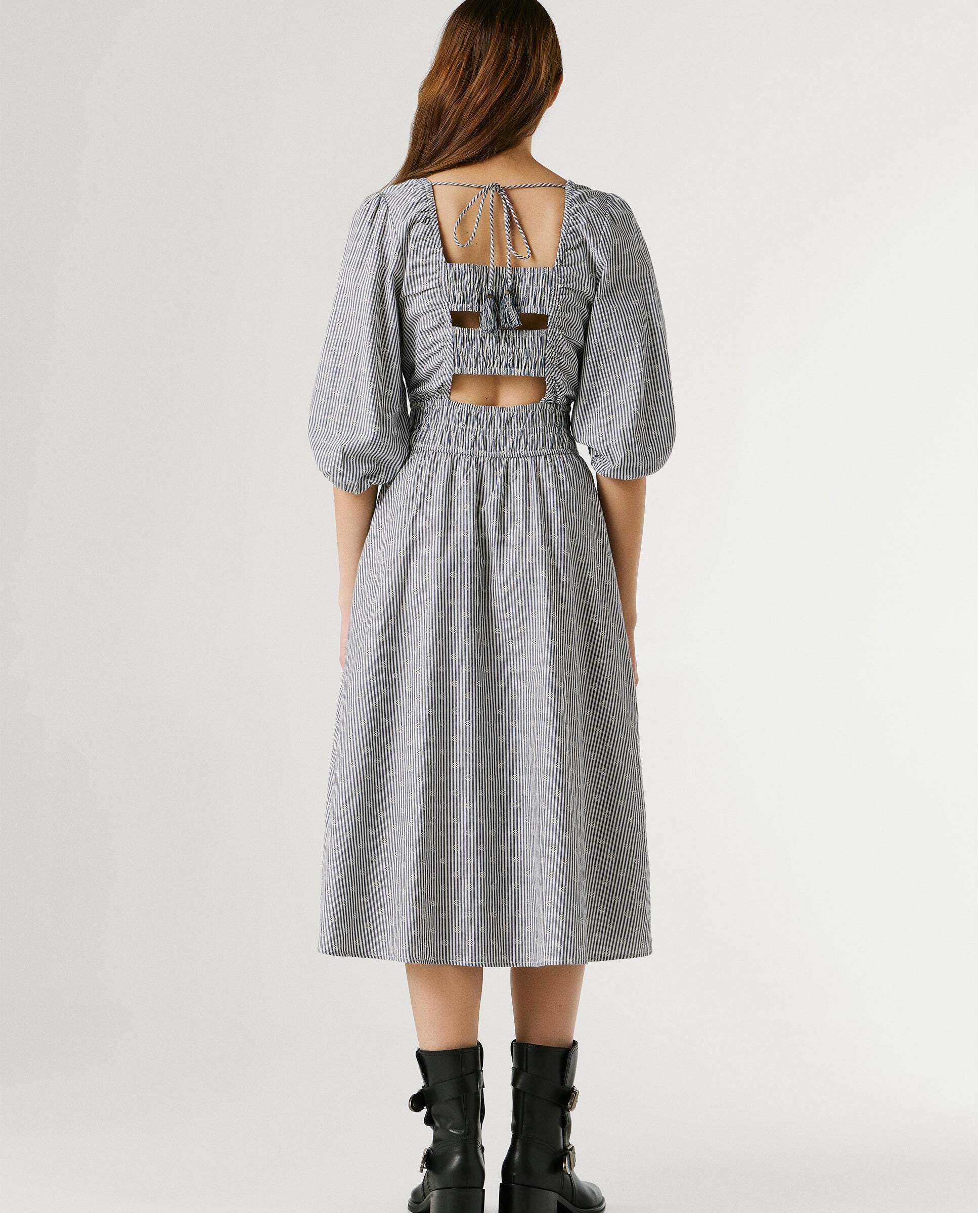 Vestido largo de mujer de rayas - Pepe Jeans - Azul Azul-4