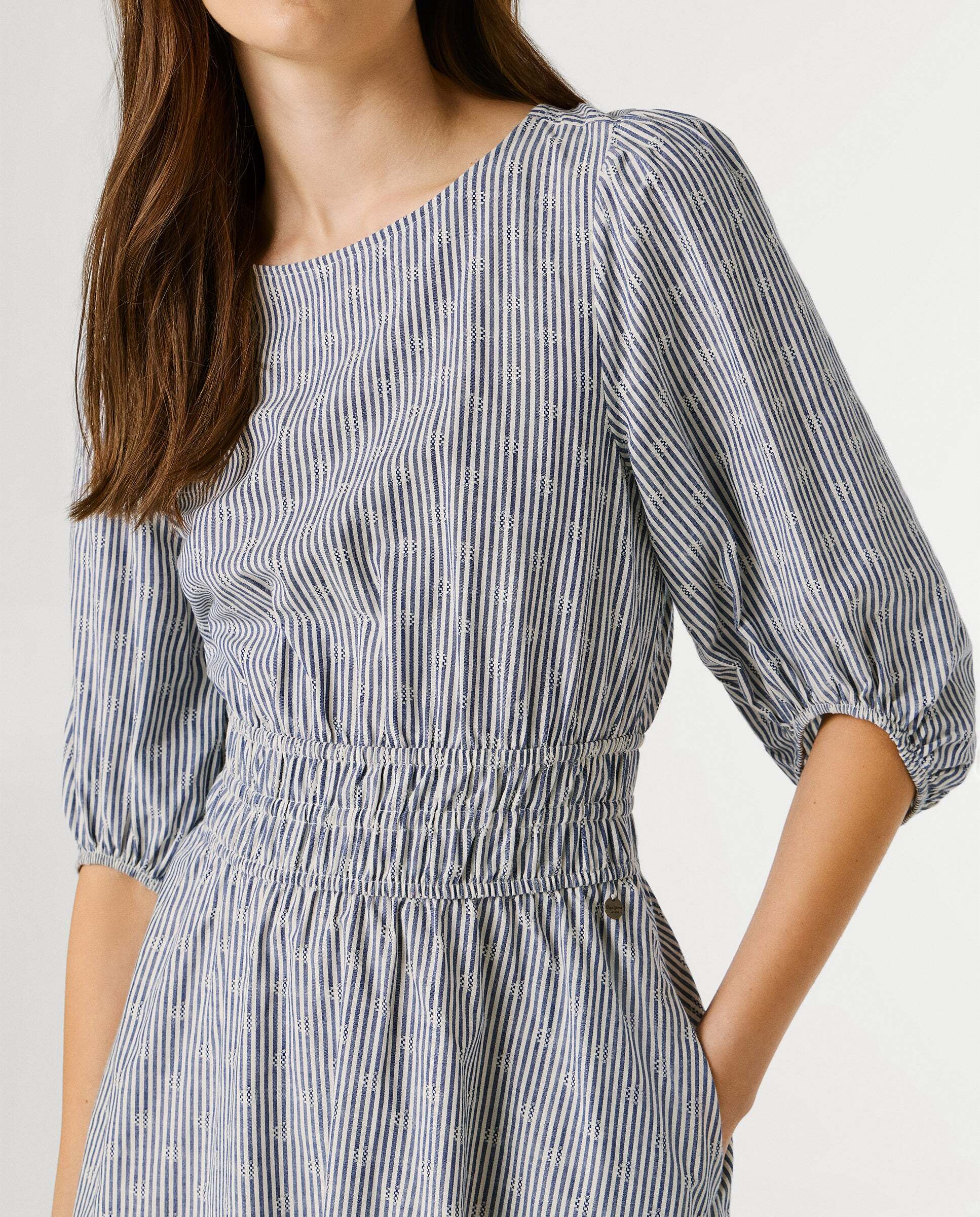 Vestido largo de mujer de rayas - Pepe Jeans - Azul Azul-6