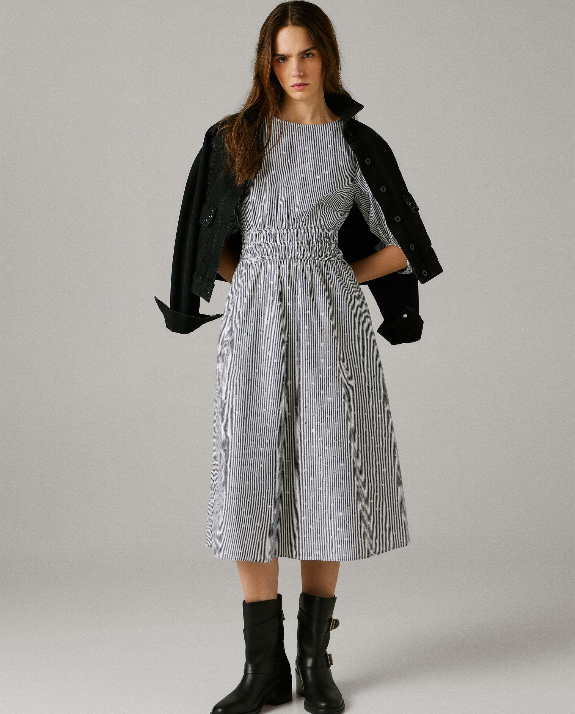 Vestido largo de mujer de rayas - Pepe Jeans - Azul Azul-9