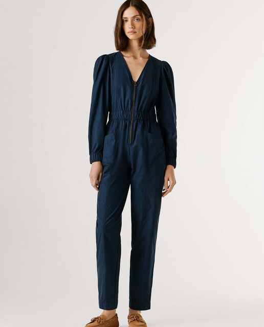 Imagen 0 de Mono largo de mujer cuello pico