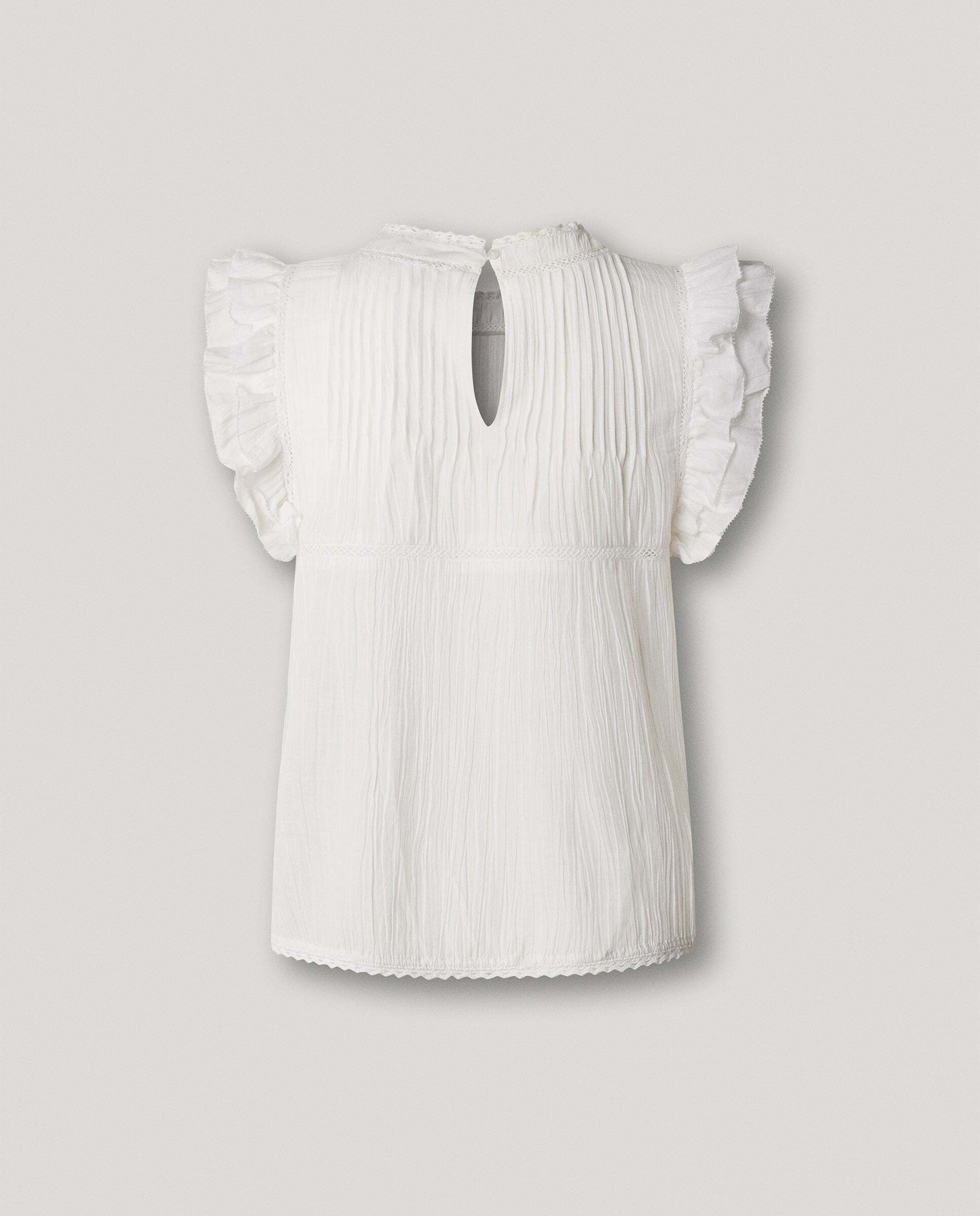 Imagen 8 de Blusa de mujer con detalles plisados - Pepe Jeans - Blanco Blanco