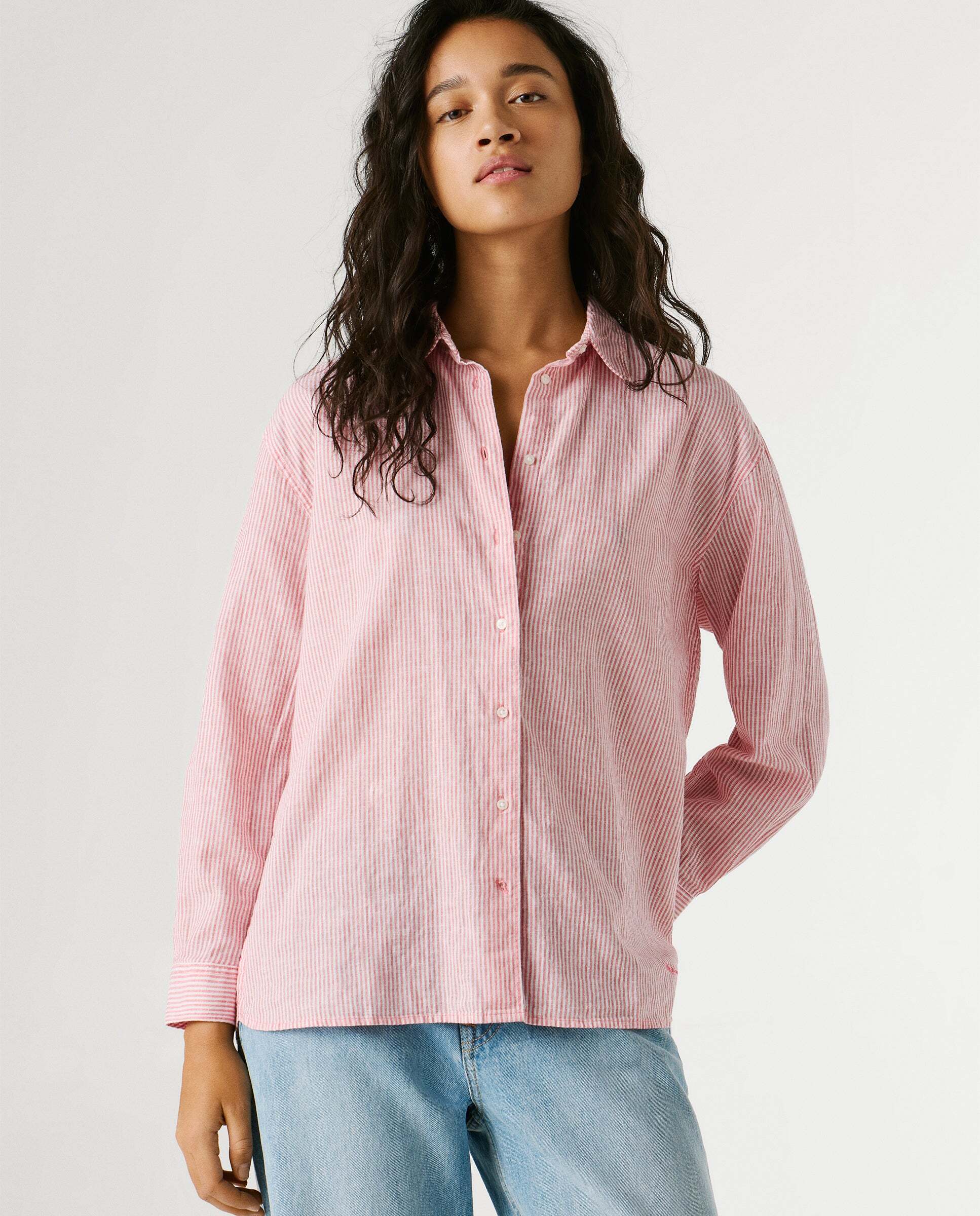 Pepe Jeans - Camisa de mujer rayas fit relaxed.