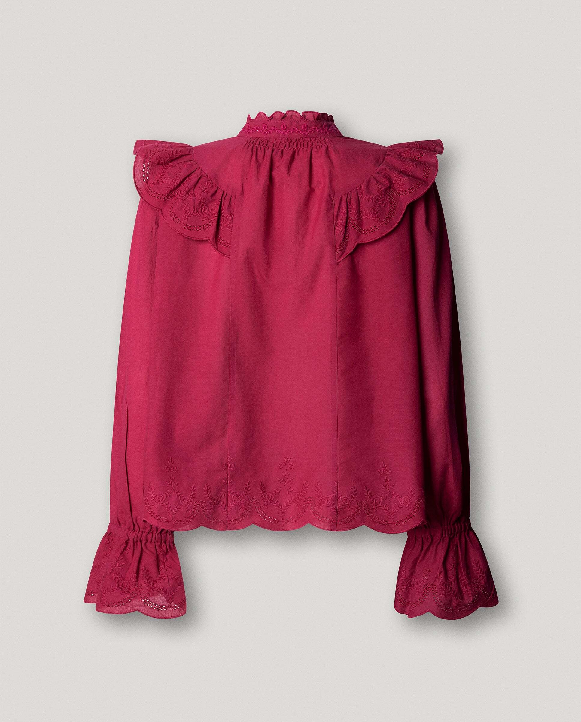 Blusa de mujer de mujer fluida con volantes - Pepe Jeans - Rosa Rosa-8