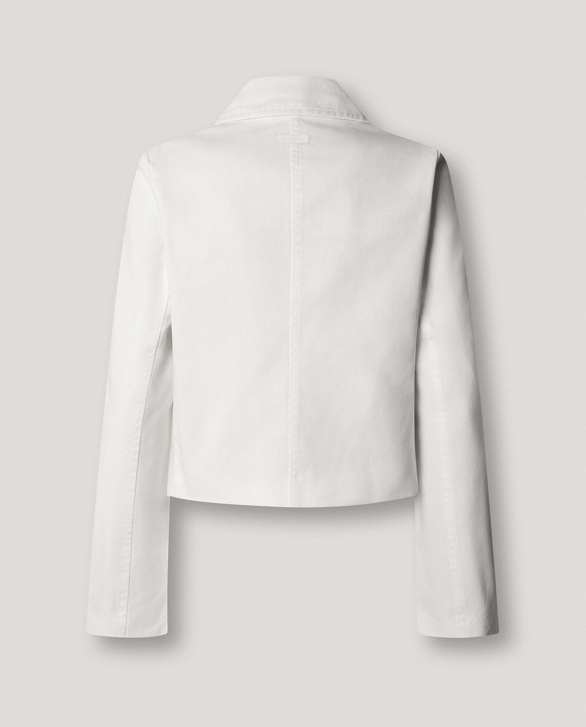 Cazadora de mujer de sarga fit cropped - Pepe Jeans - Blanco Blanco-10