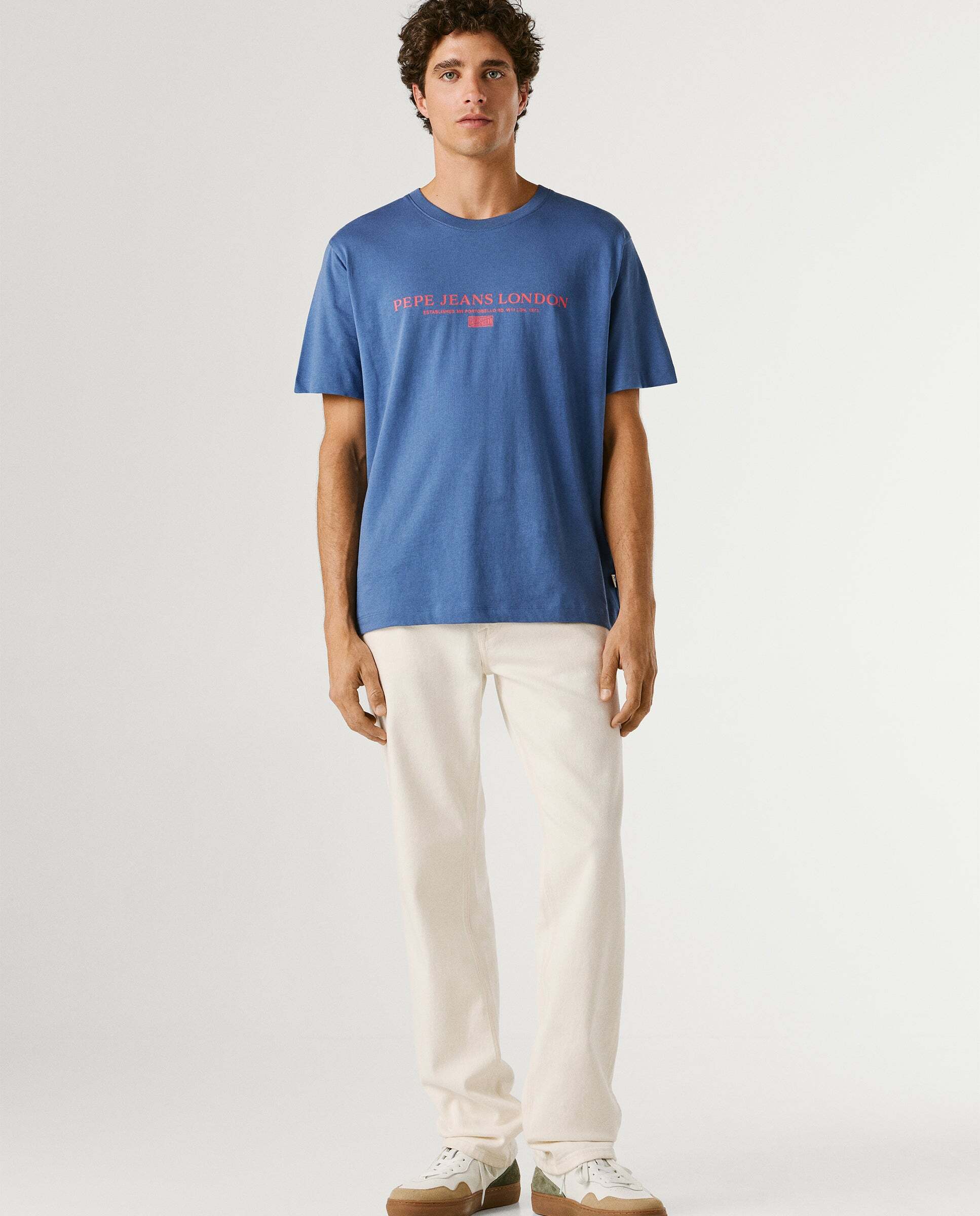 Camiseta de hombre logo estampado fit regular - Pepe Jeans - Azul Azul-2