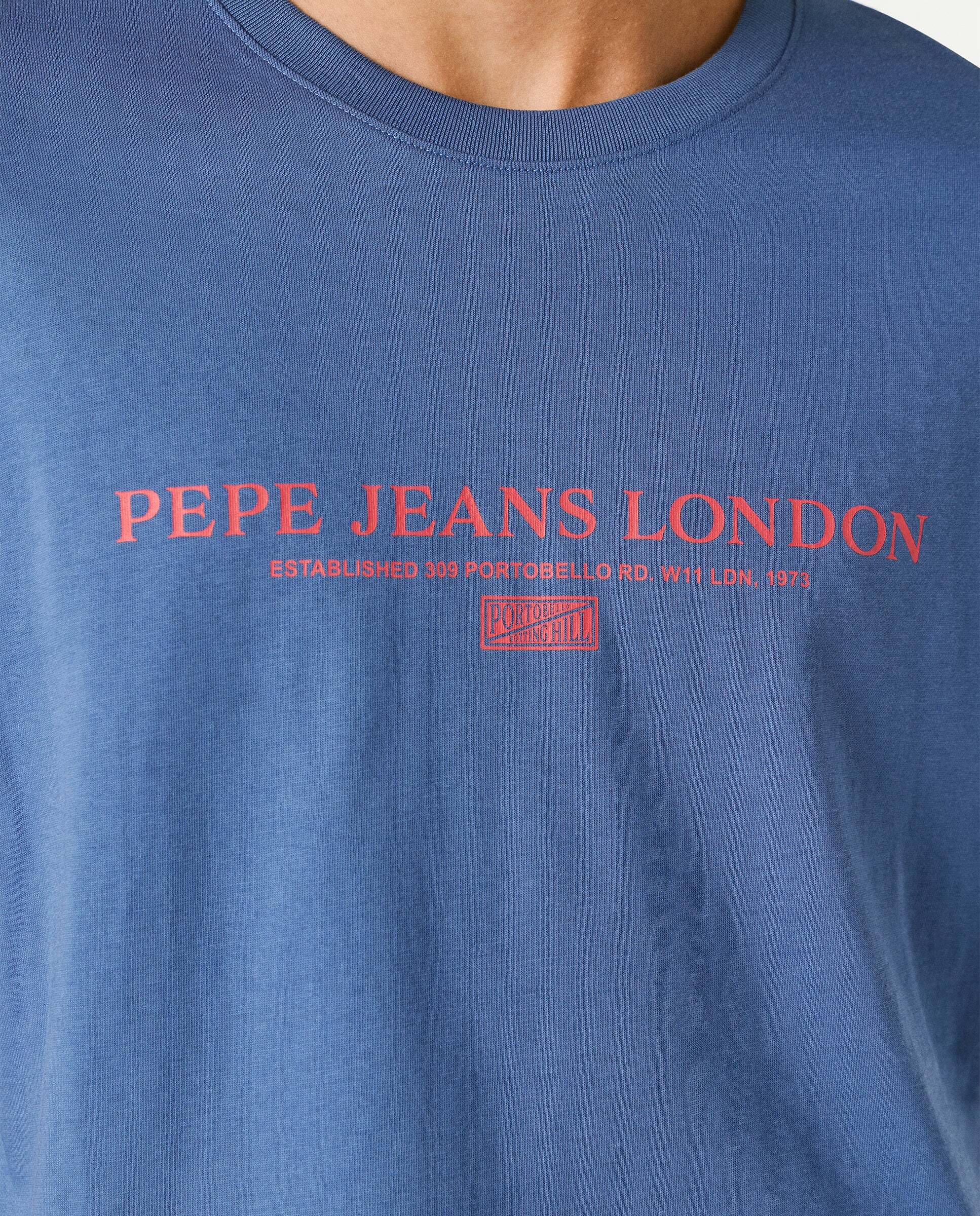 Camiseta de hombre logo estampado fit regular - Pepe Jeans - Azul Azul-5
