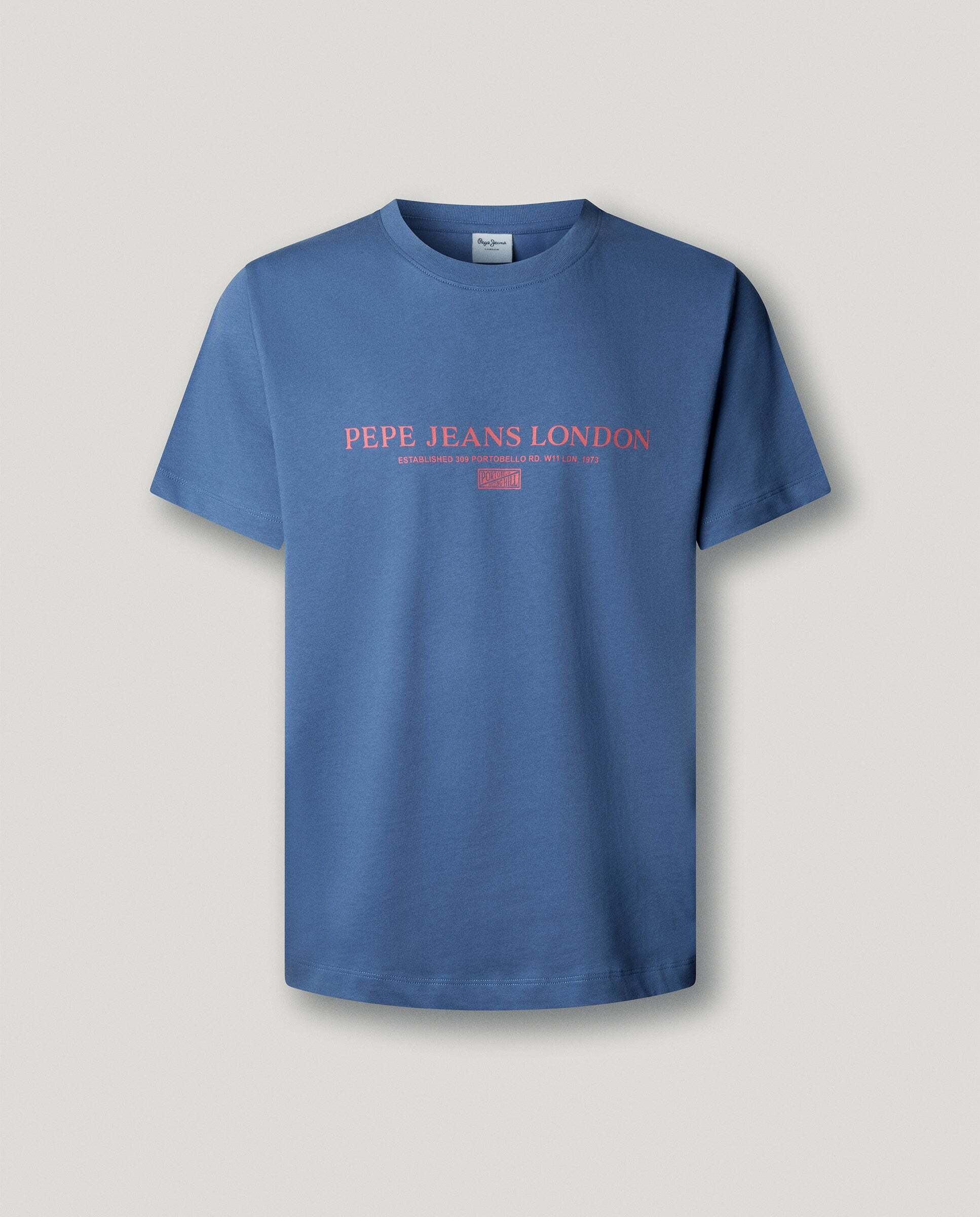 Camiseta de hombre logo estampado fit regular - Pepe Jeans - Azul Azul-9