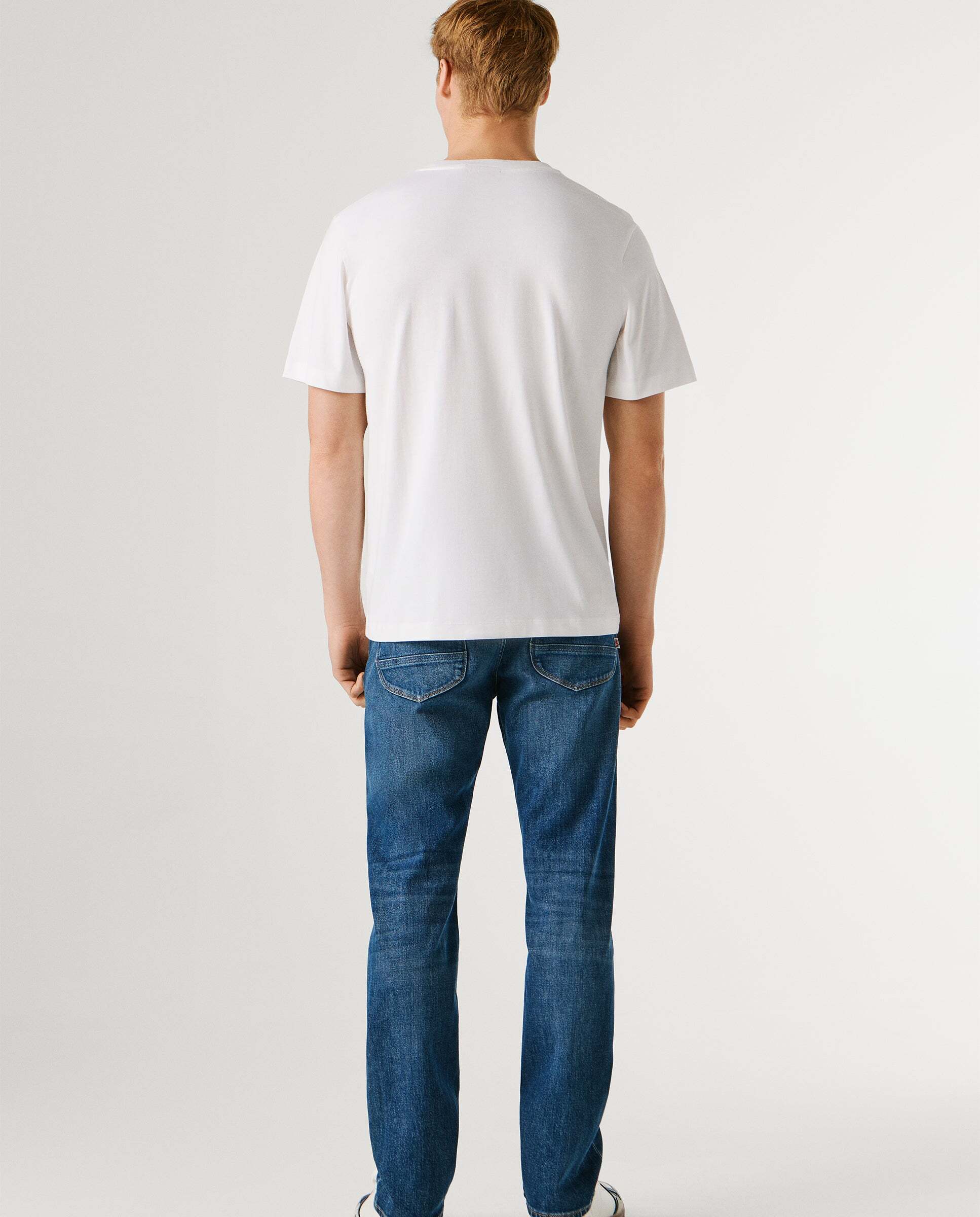 Camiseta de hombre logo estampado fit regular - Pepe Jeans - Blanco Blanco-3