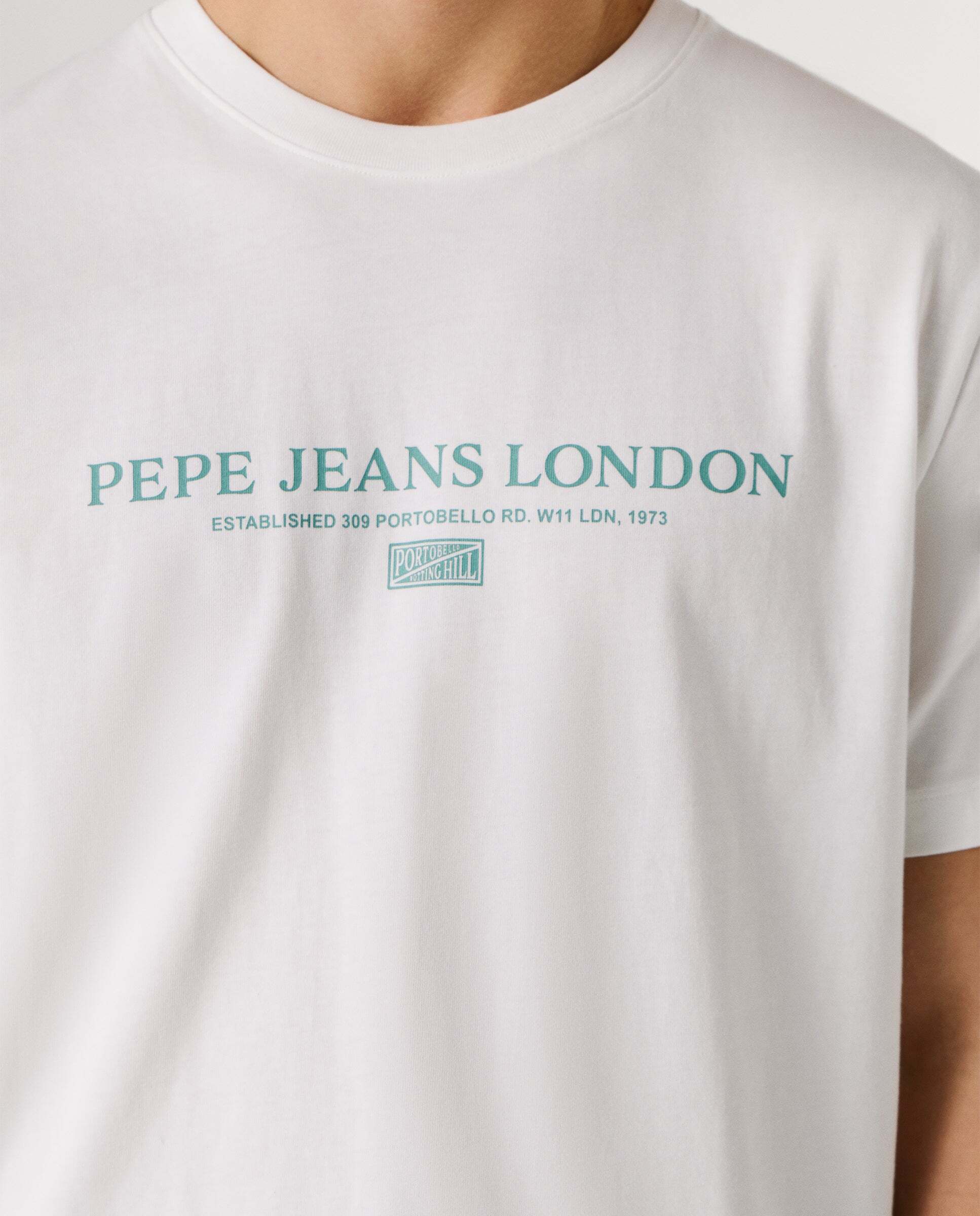 Camiseta de hombre logo estampado fit regular - Pepe Jeans - Blanco Blanco-5