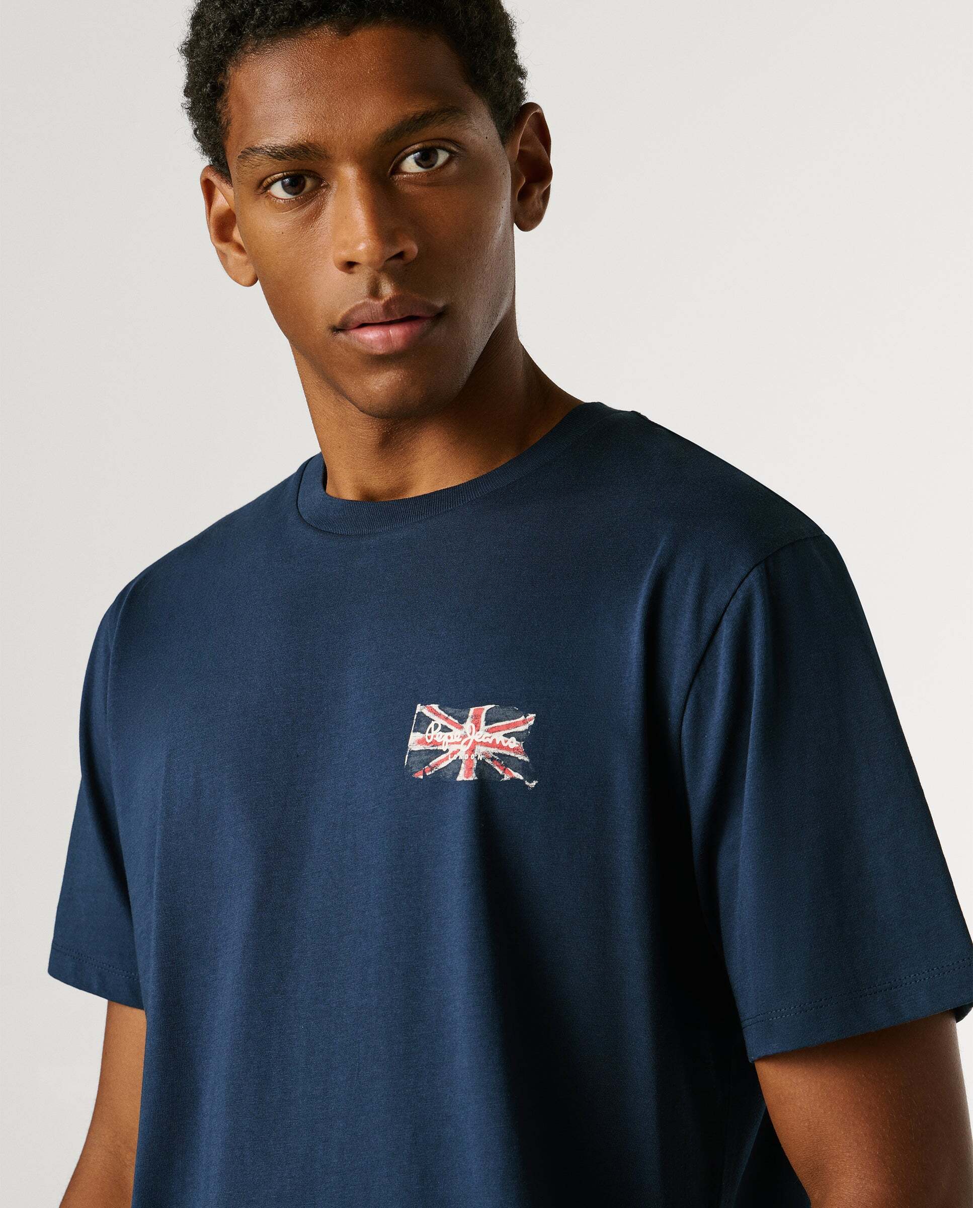 Camiseta de hombre logo estampado fit regular - Pepe Jeans - Azul Azul-4