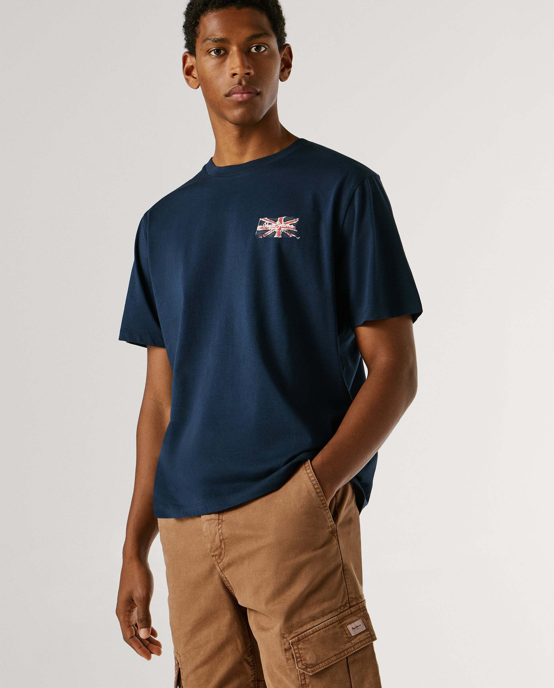 Camiseta de hombre logo estampado fit regular - Pepe Jeans - Azul Azul-7