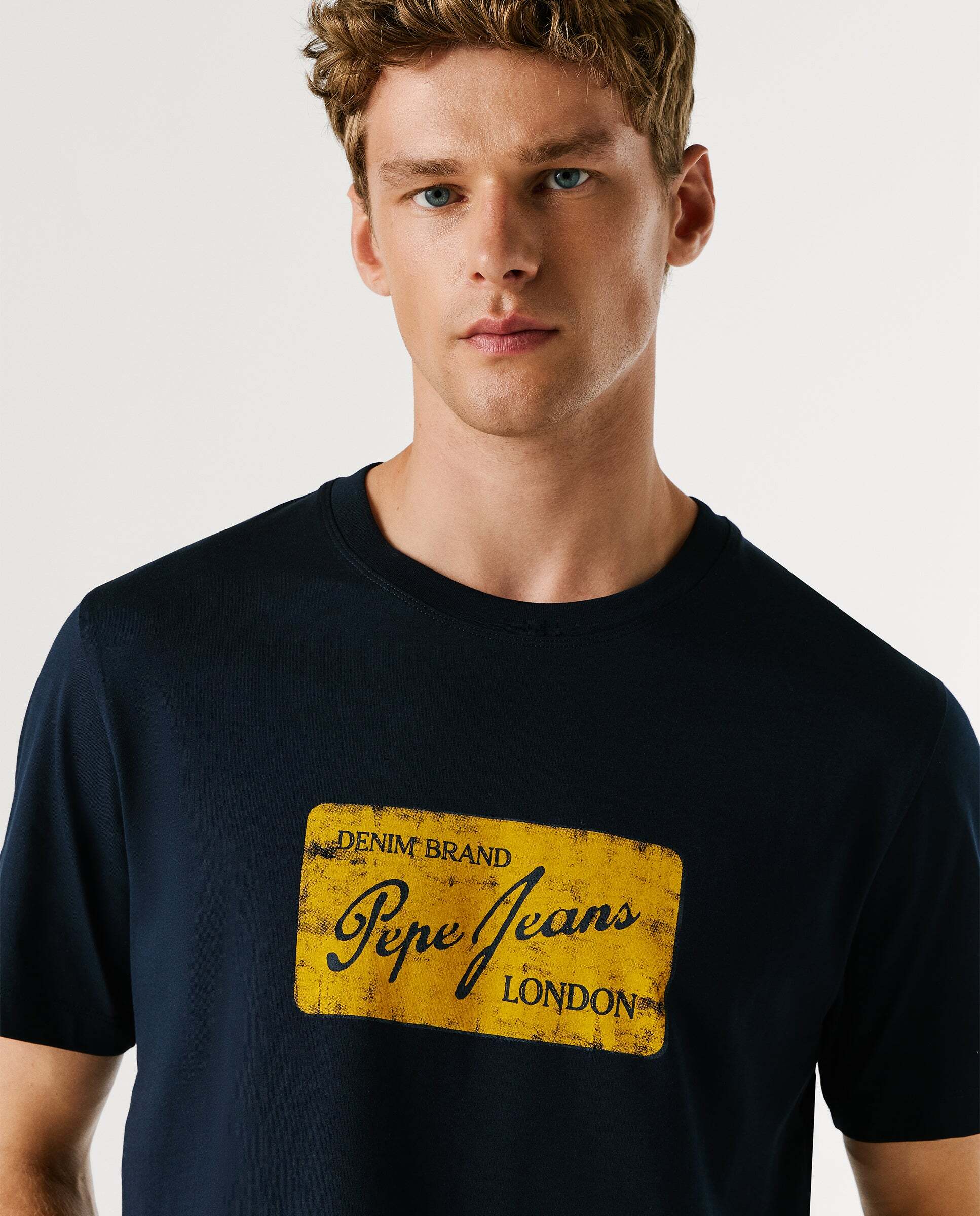 Camiseta de hombre logo estampado - Pepe Jeans - Azul Azul-4