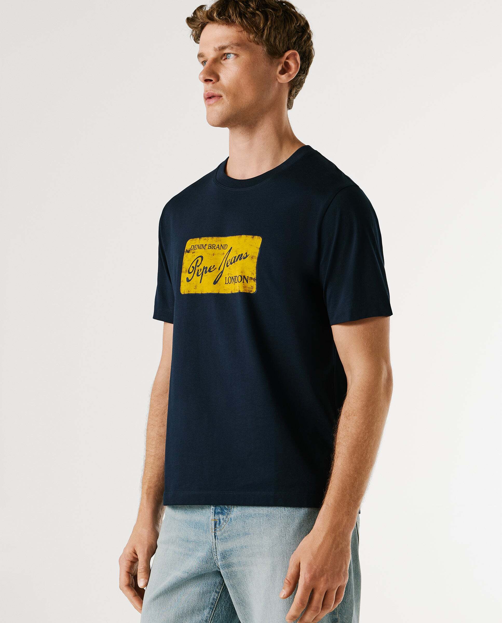 Camiseta de hombre logo estampado - Pepe Jeans - Azul Azul-6