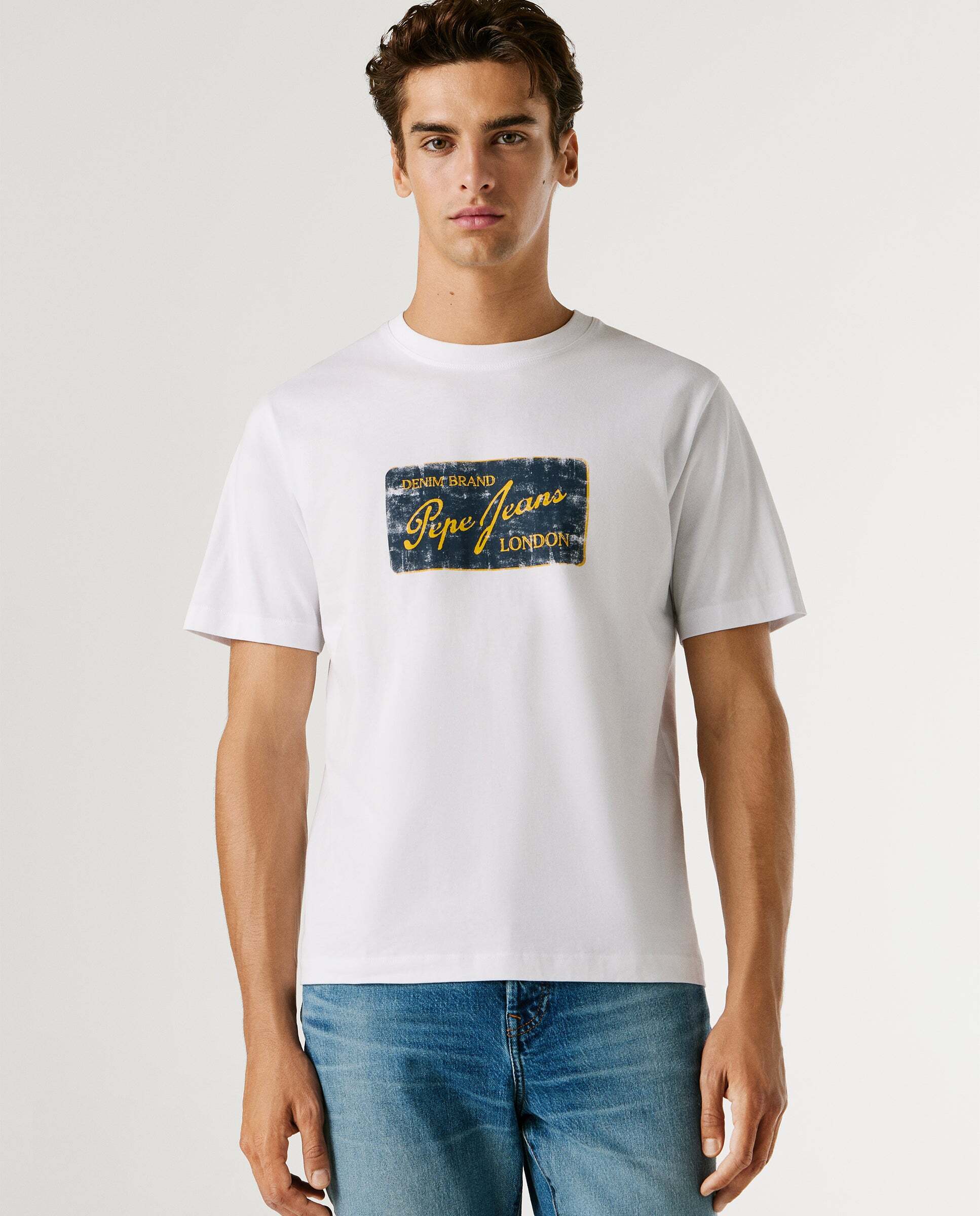 Camiseta de hombre logo estampado - Pepe Jeans - Blanco Blanco-1