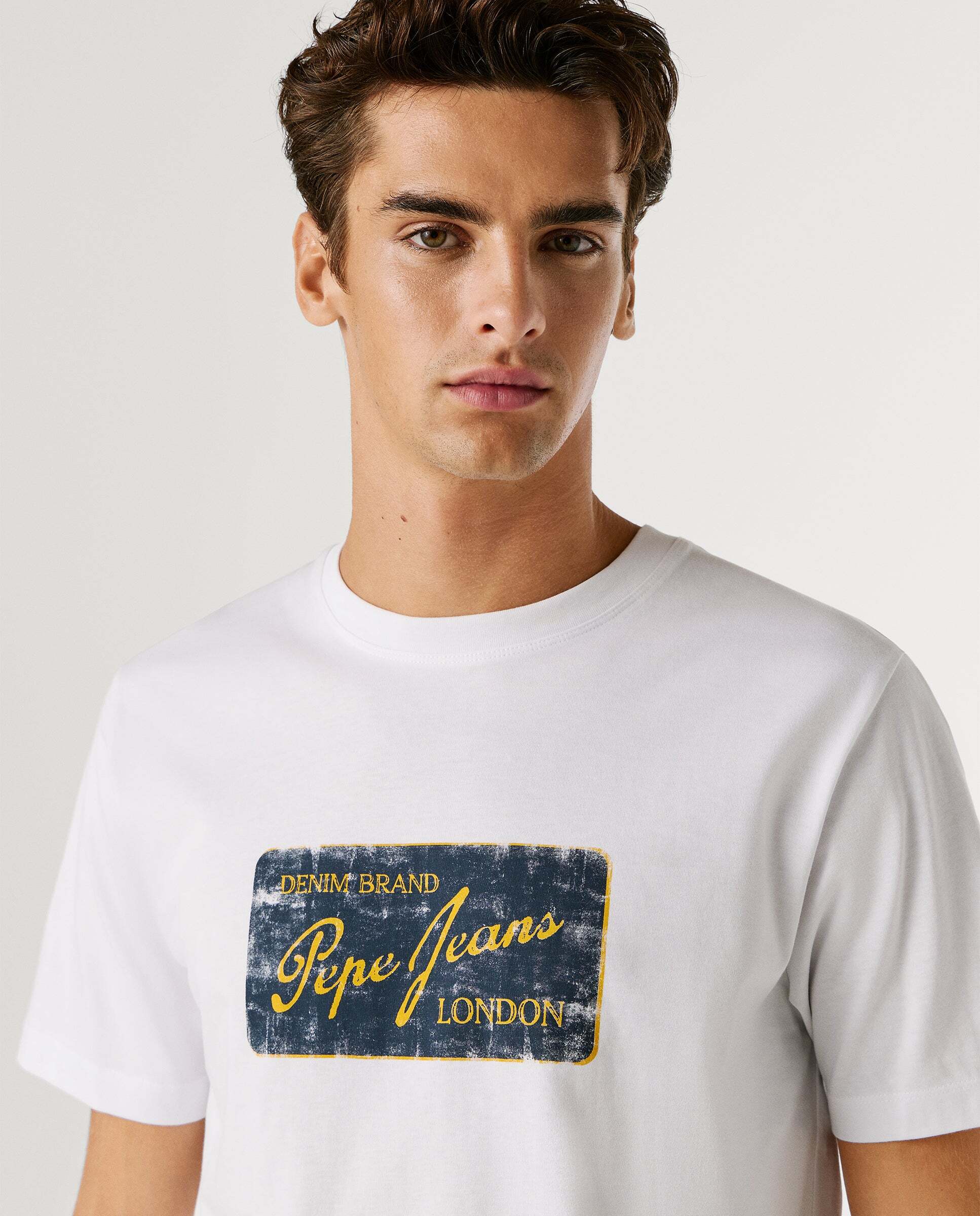 Camiseta de hombre logo estampado - Pepe Jeans - Blanco Blanco-4