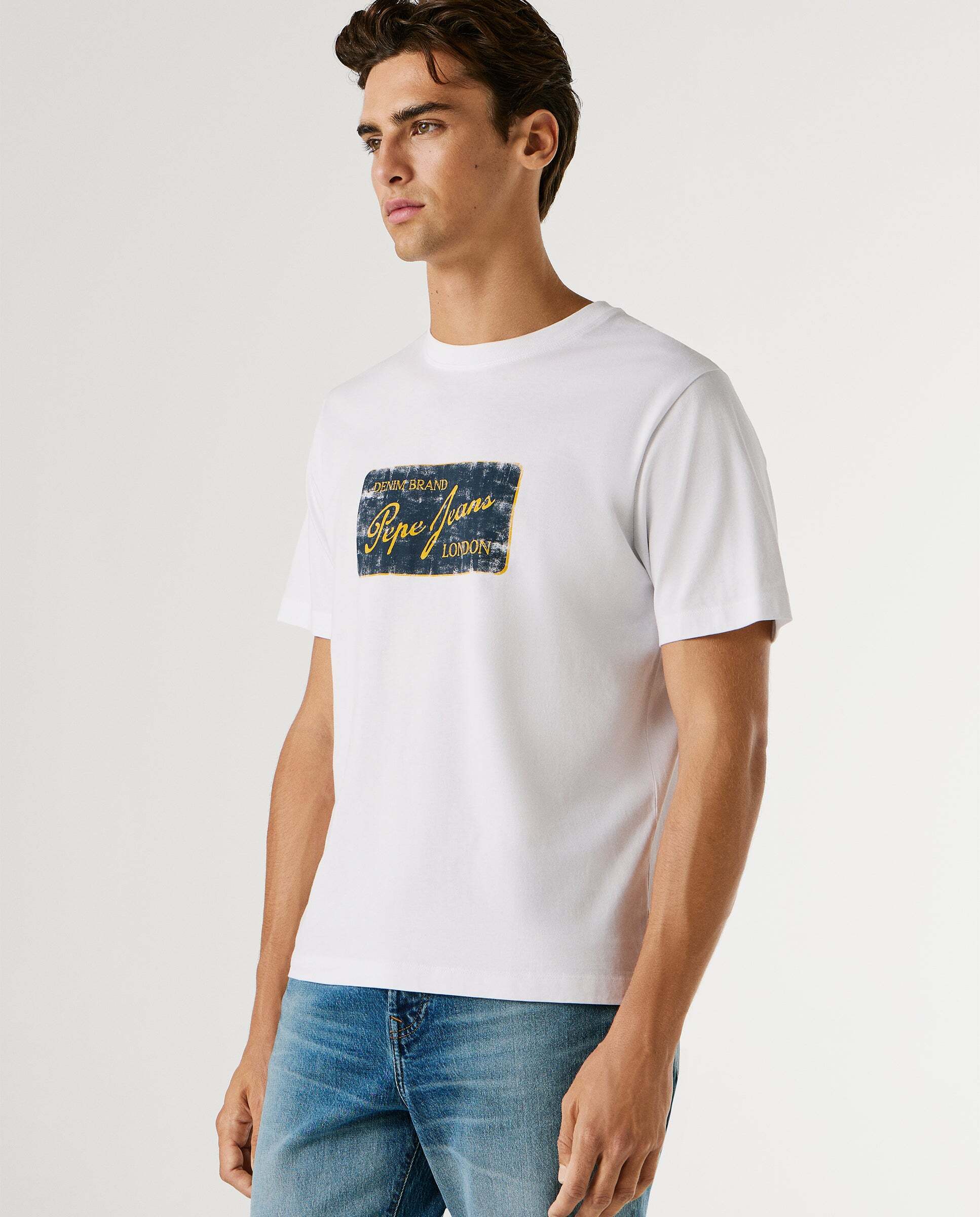 Camiseta de hombre logo estampado - Pepe Jeans - Blanco Blanco-5