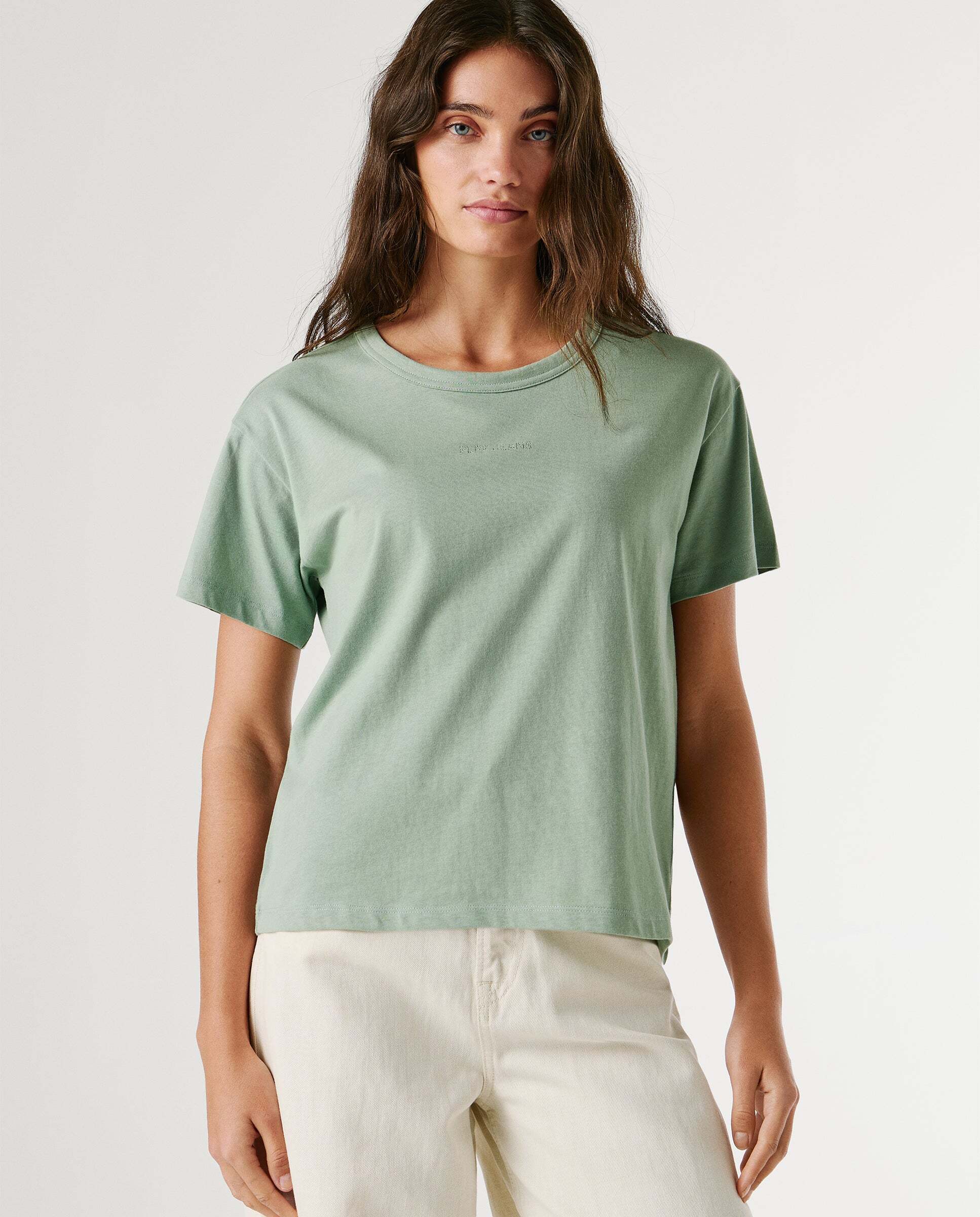 Pepe Jeans - Camiseta de mujer logo strass.