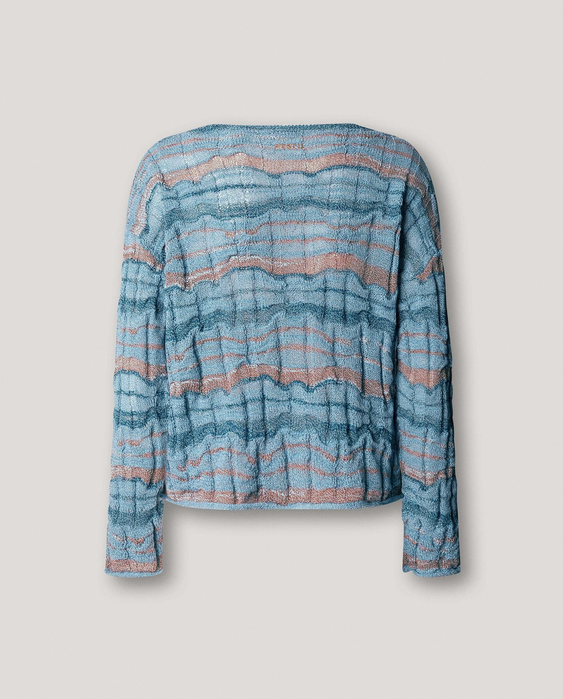 W11 - Pepe Jeans - jersey punto de mujer con cuello pico - Azul Azul-8