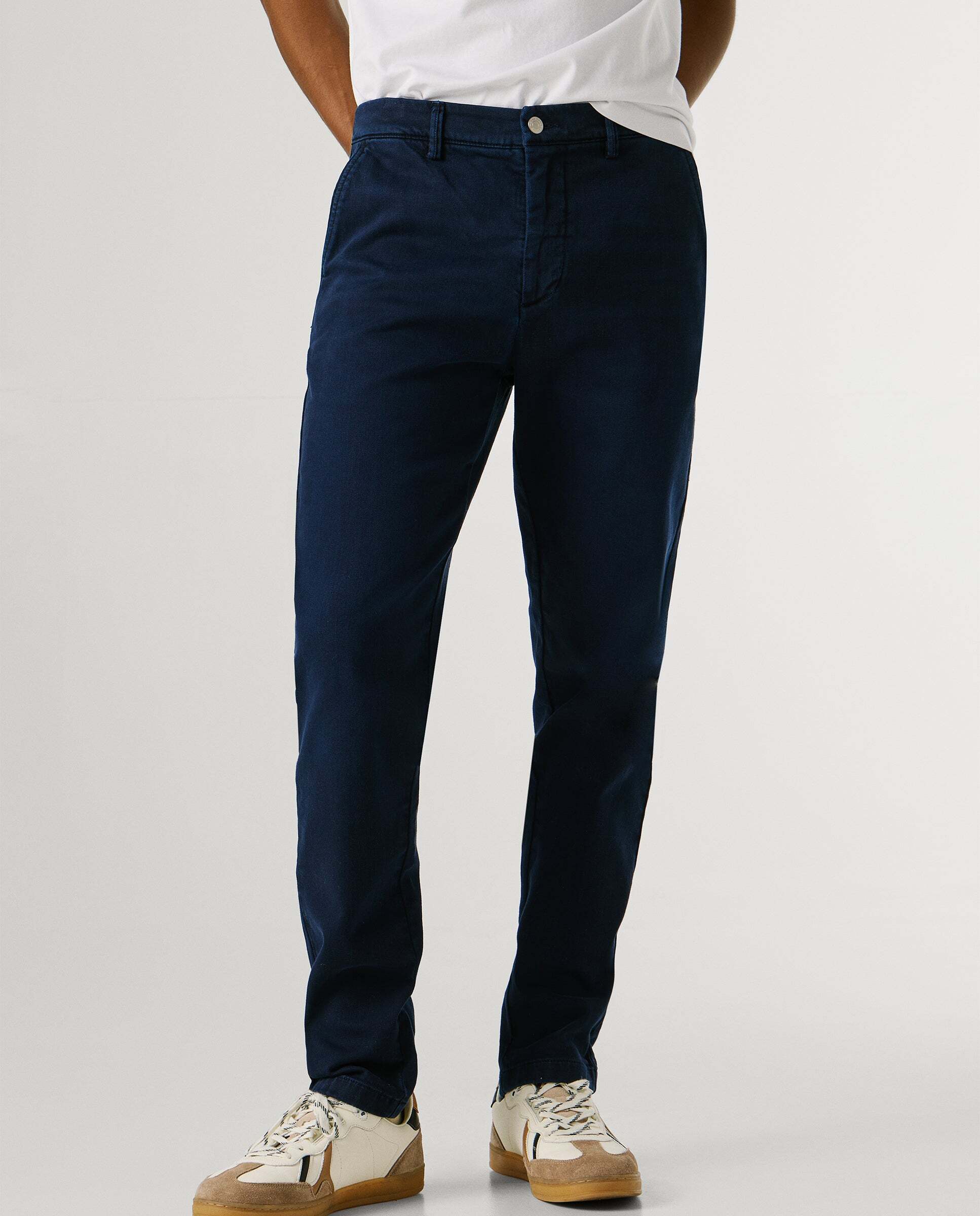 Pantalón chino de hombre fit taper - Pepe Jeans - Verde Azul-2