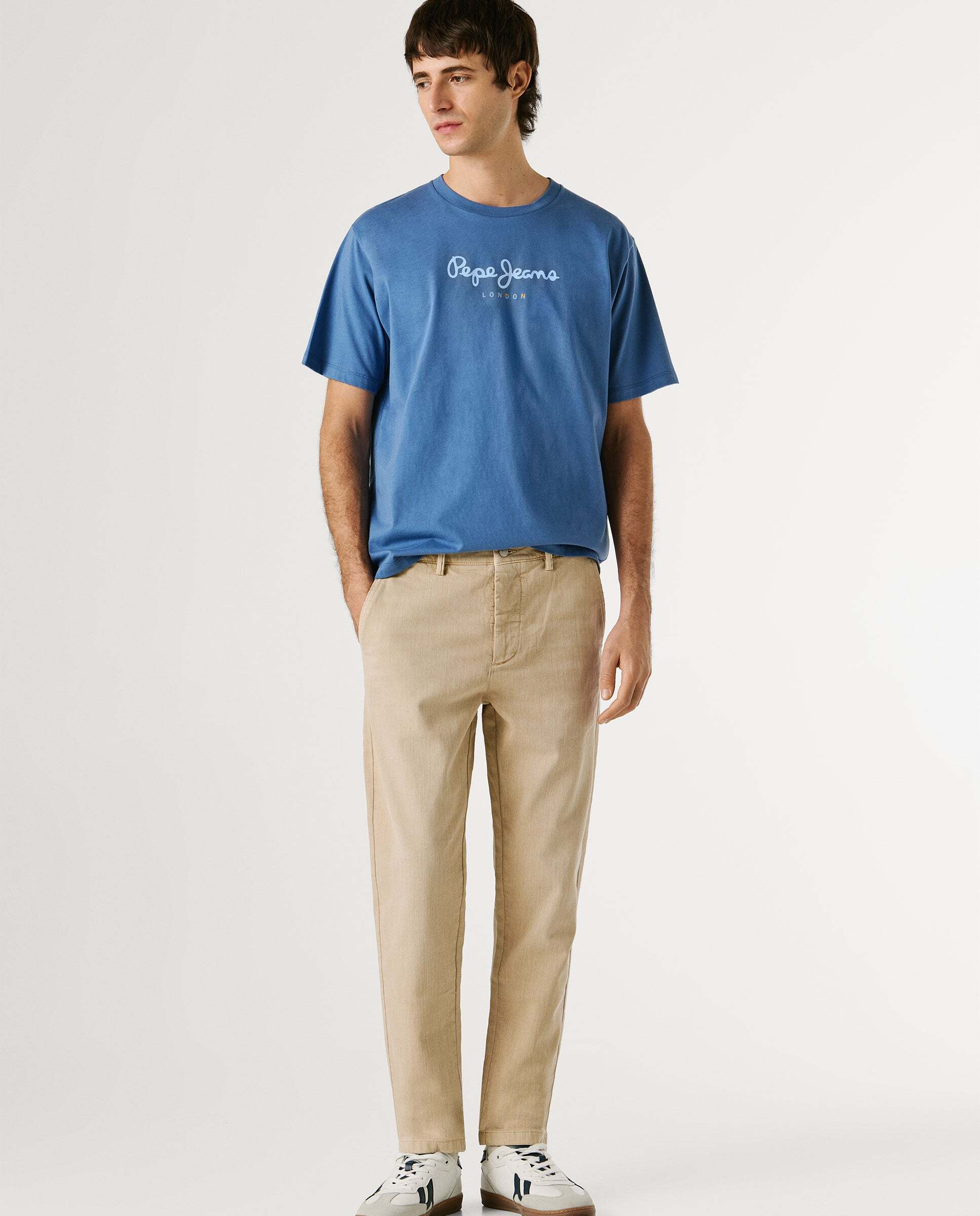 Pantalón chino de hombre fit taper - Pepe Jeans - Natural Natural-1