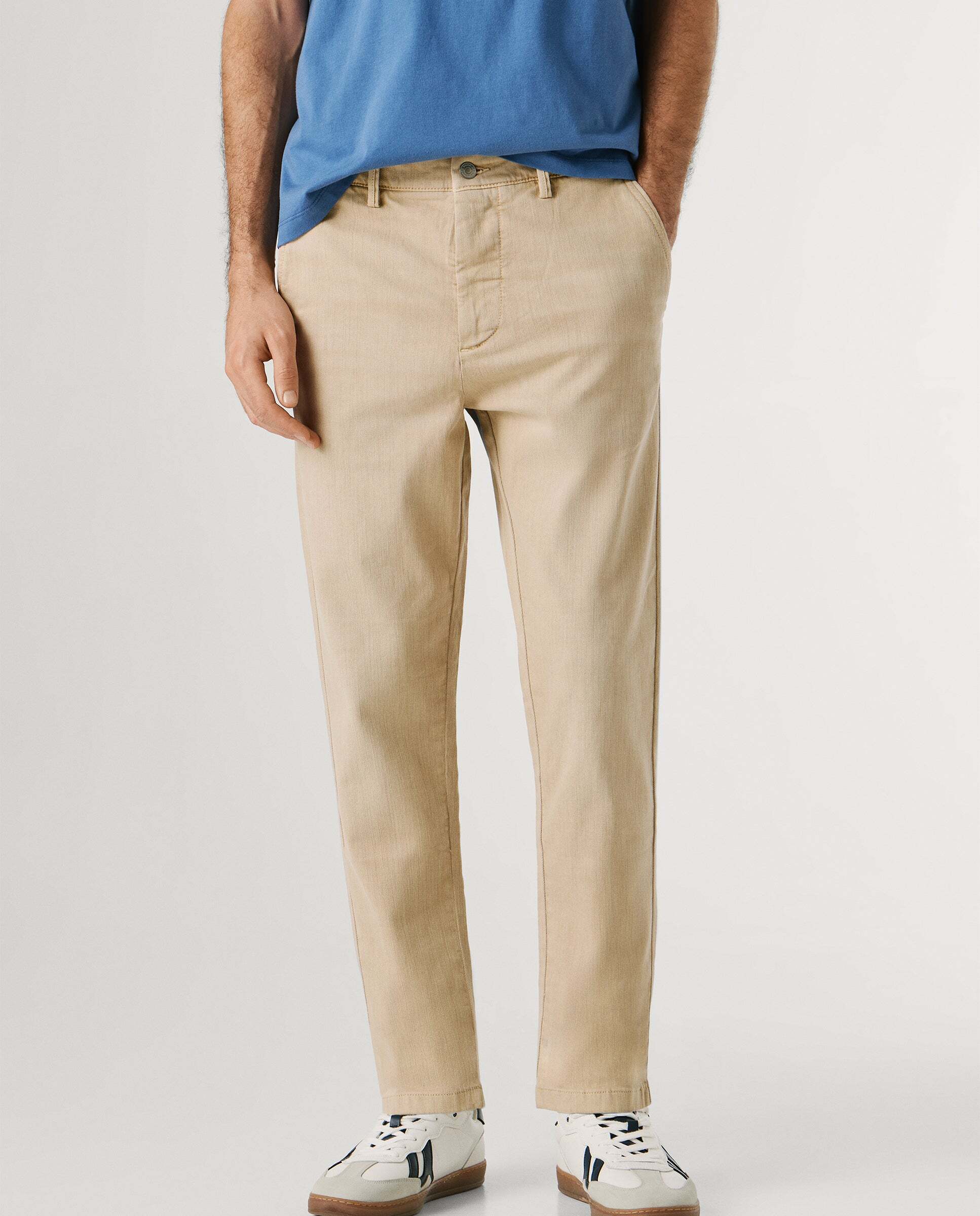 Pantalón chino de hombre fit taper - Pepe Jeans - Natural Natural-2