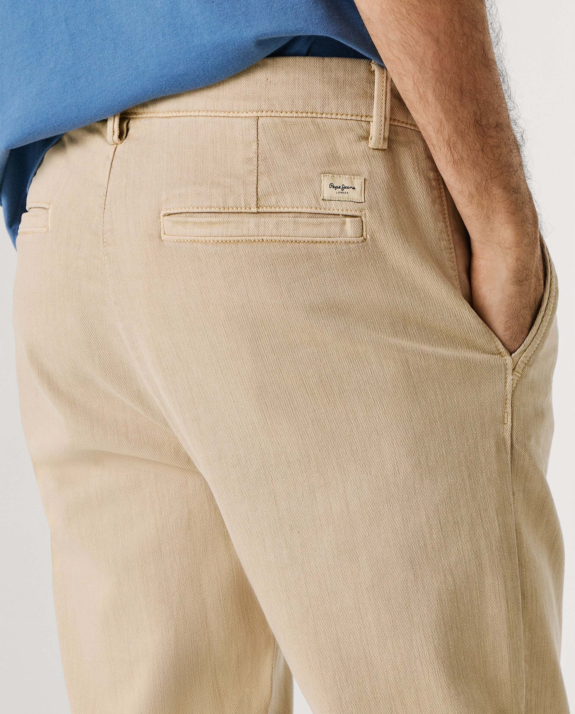Pantalón chino de hombre fit taper - Pepe Jeans - Natural Natural-5