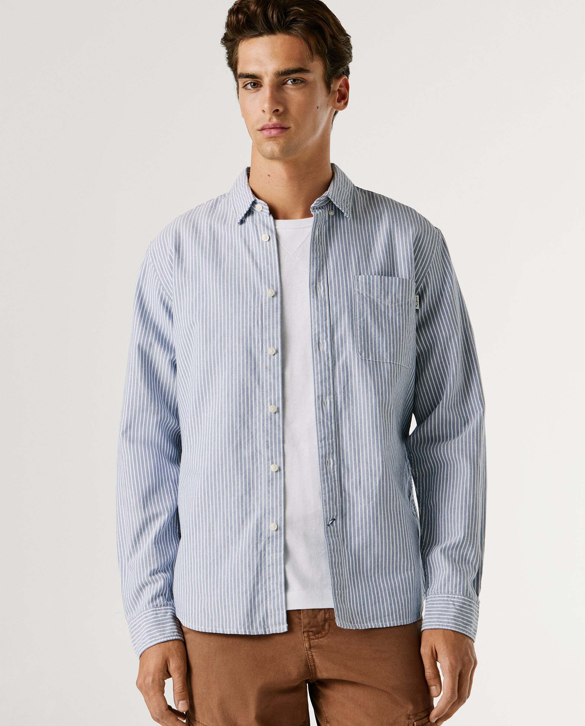 Pepe Jeans - Camisa de hombre oxford rayas fit regular.
