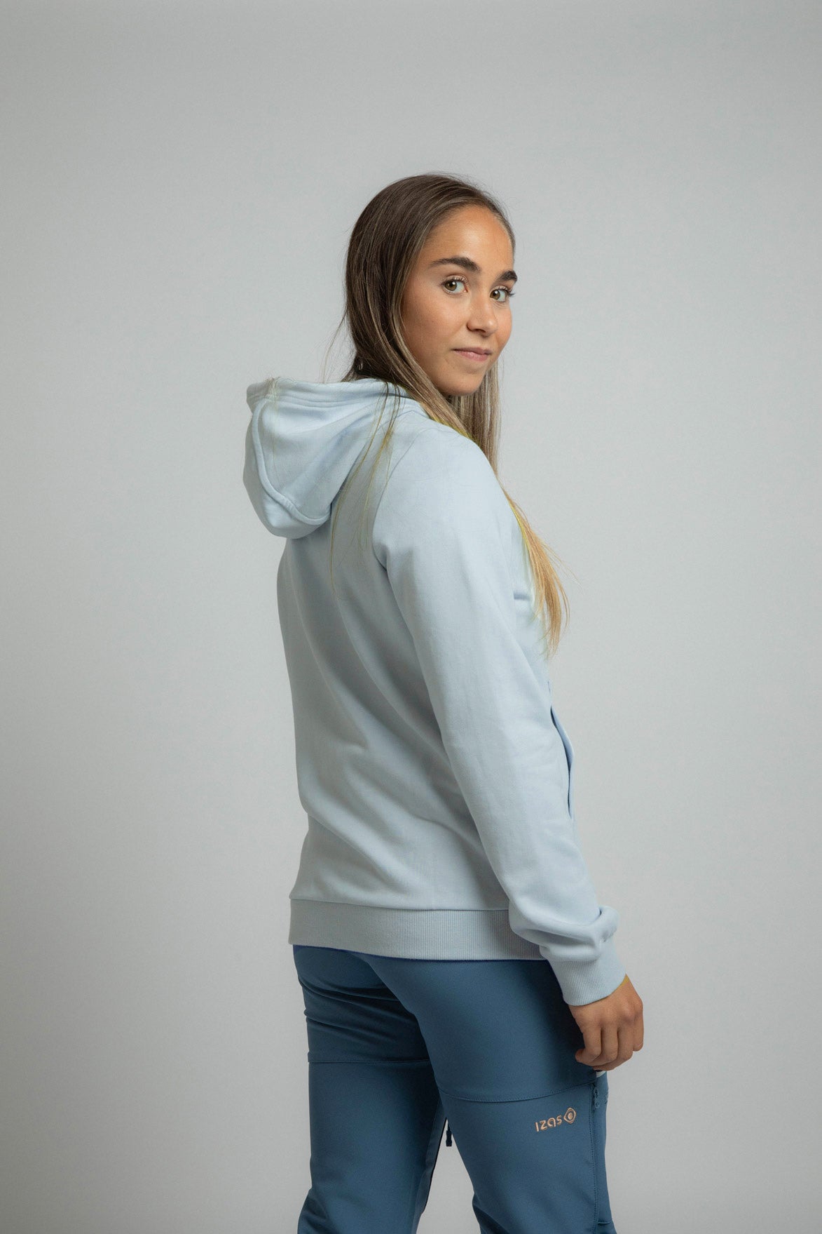Sudadera con capucha de mujer ARASIL Izas - Azul claro Azul claro-4