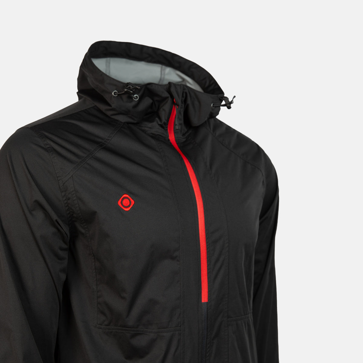 Chubasquero de hombre PINIEL Izas - Negro / Rojo Negro / Rojo-3