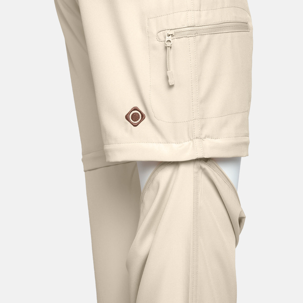Pantalón desmontable de Senderismo yTrekking para mujer BLOIS W Izas - Verde cadete Verde cadete-3