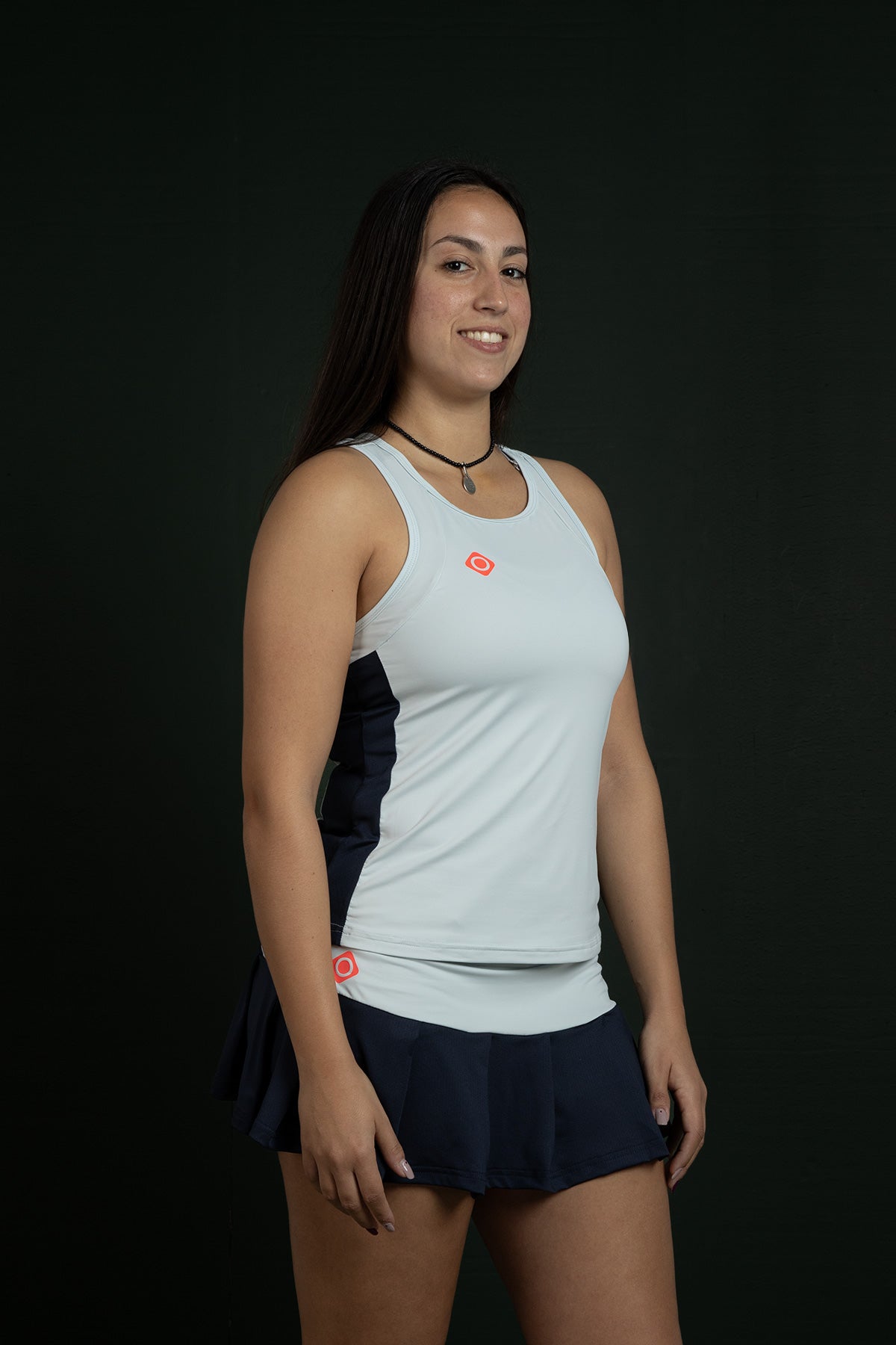Imagen 2 de Camiseta de pádel de mujer CANTAL TOP Izas - Azul claro / Azul marino Azul claro / Azul marino