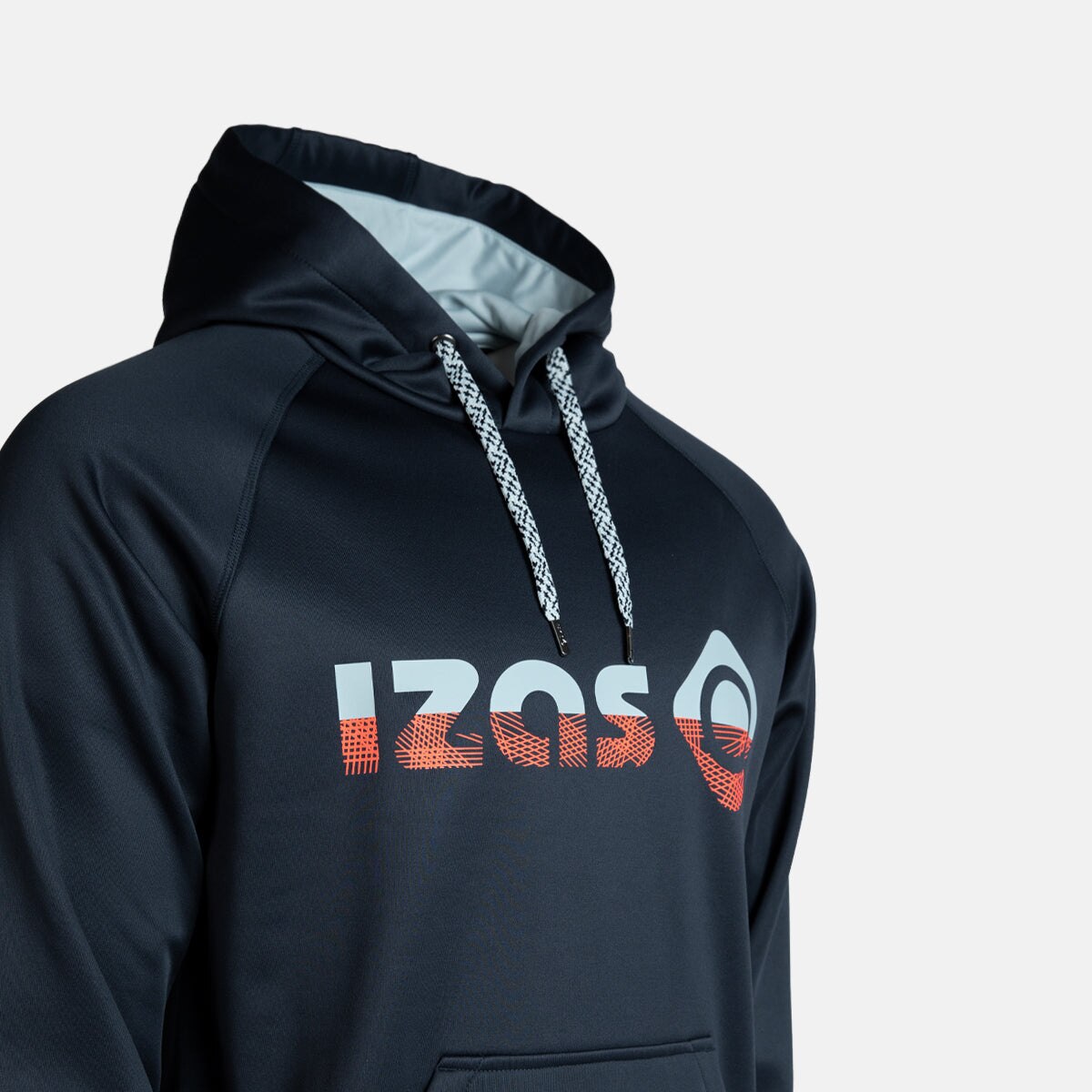 Sudadera unisex DUERO V2 con capucha, logotipo y bolsillo frontal Izas - Azul marino Azul marino-3