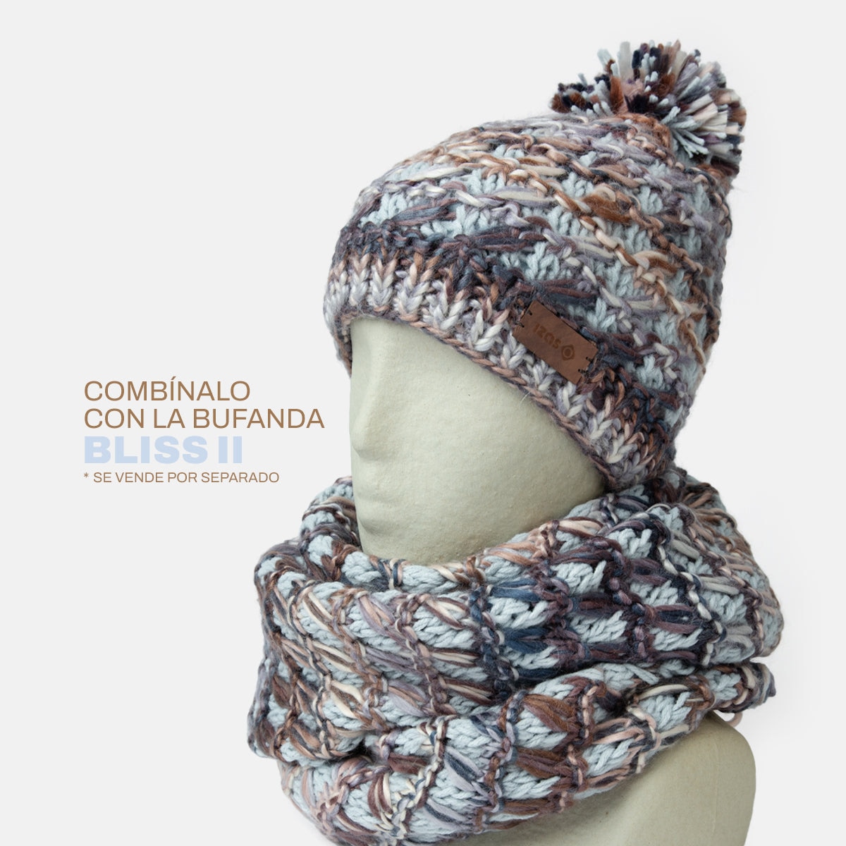 Gorro unisex de punto cálido BLISS Izas - Azul Azul-3