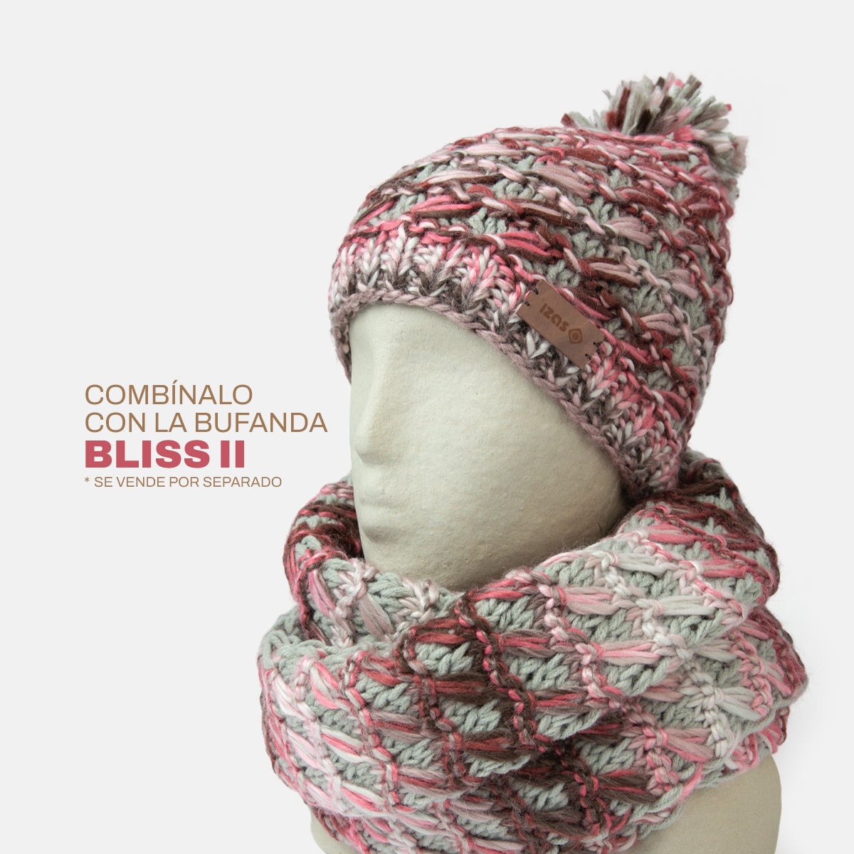 Gorro unisex de punto cálido BLISS Izas - Rojo Rojo-3