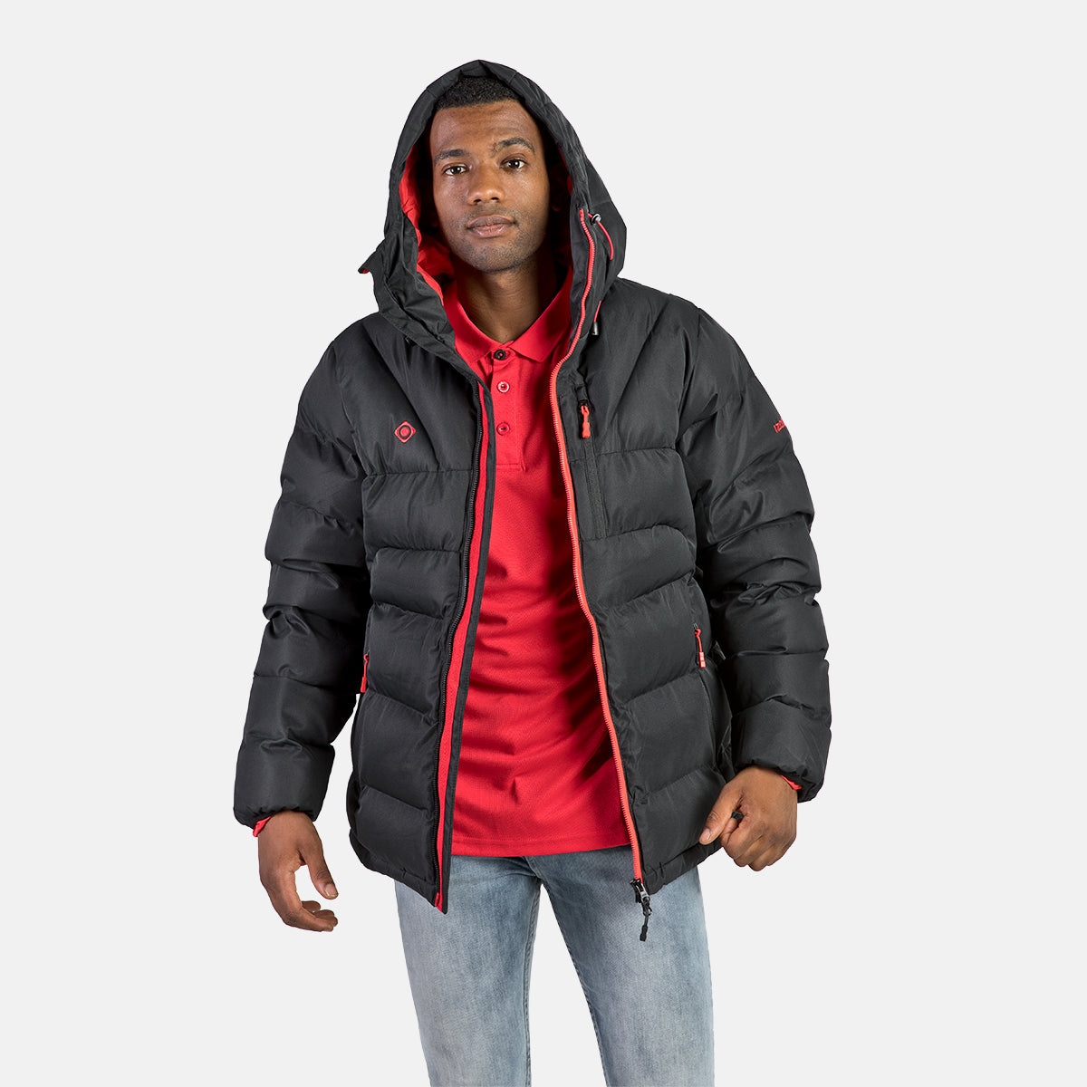 Chaqueta impermeable térmica de hombre AMPRIU V2 Izas - Negro / Rojo Negro / Rojo-3