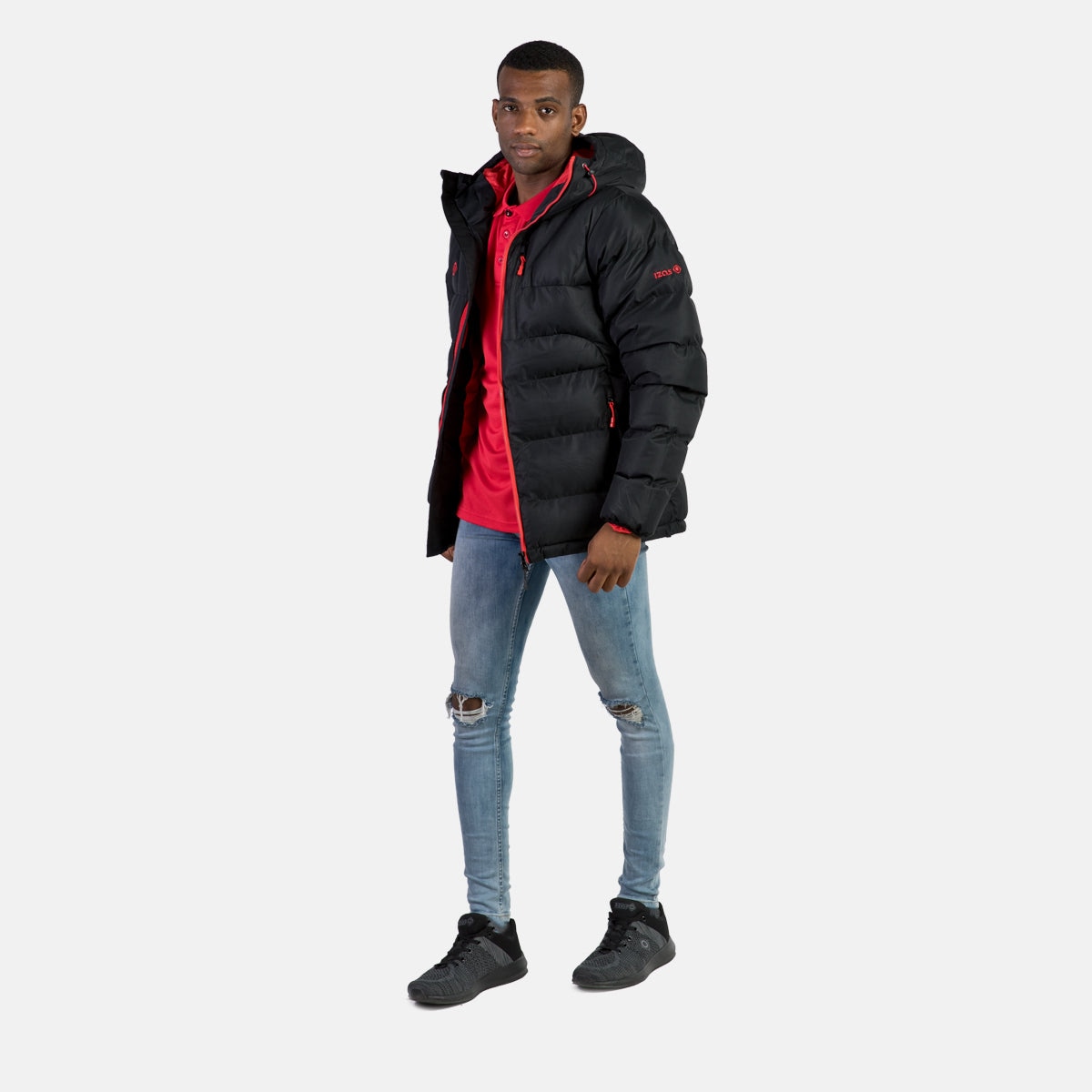 Chaqueta impermeable térmica de hombre AMPRIU V2 Izas - Negro / Rojo Negro / Rojo-5