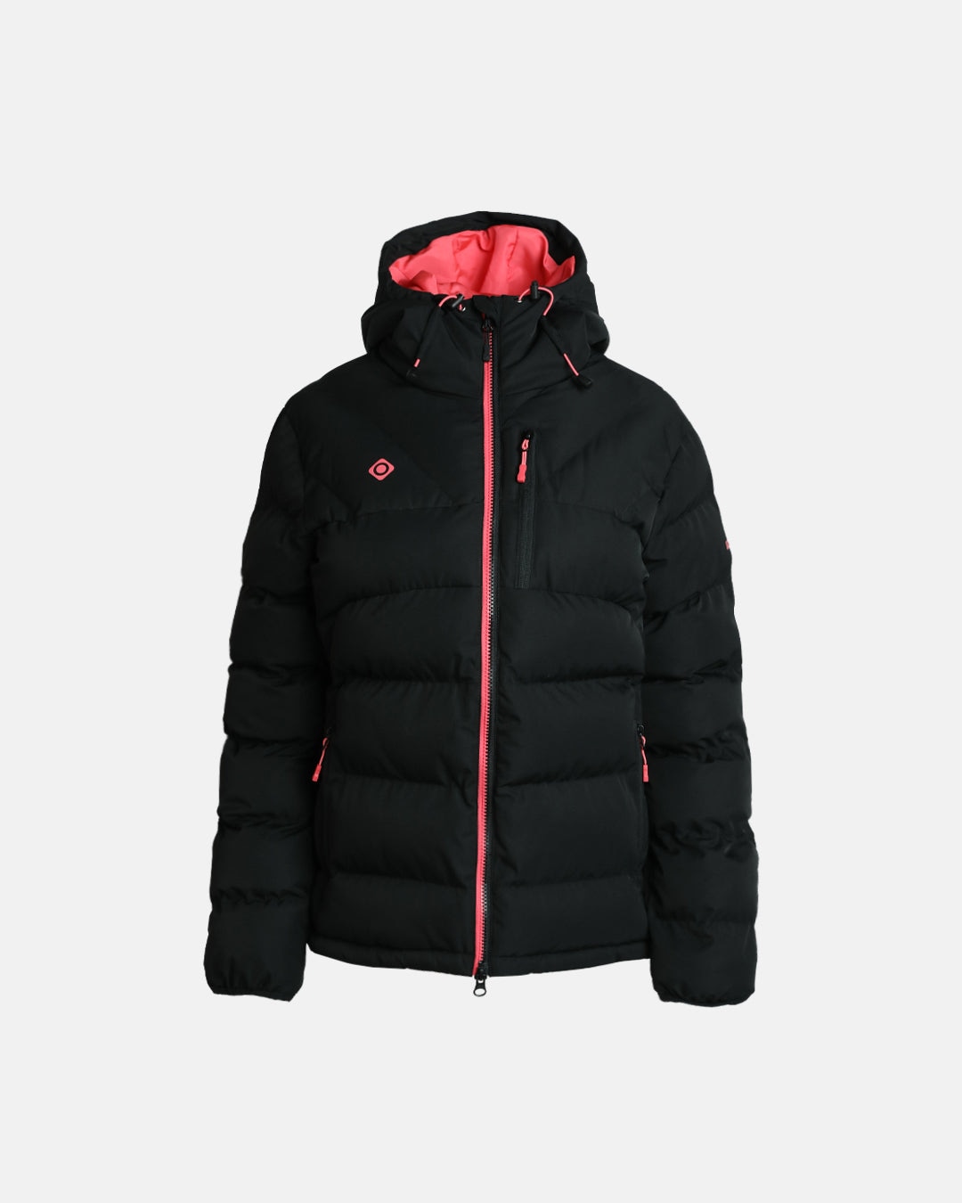 Chaqueta impermeable térmica de mujer AMPRIU V2 - Negro / Rosa Negro / Rosa-1