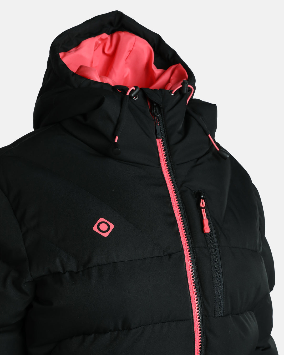 Chaqueta impermeable térmica de mujer AMPRIU V2 - Negro / Rosa Negro / Rosa-3