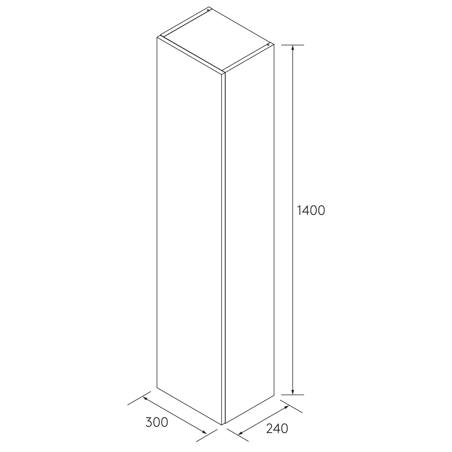 Columna de baño Bequia Salgar - Natural 30 cm Natural-4