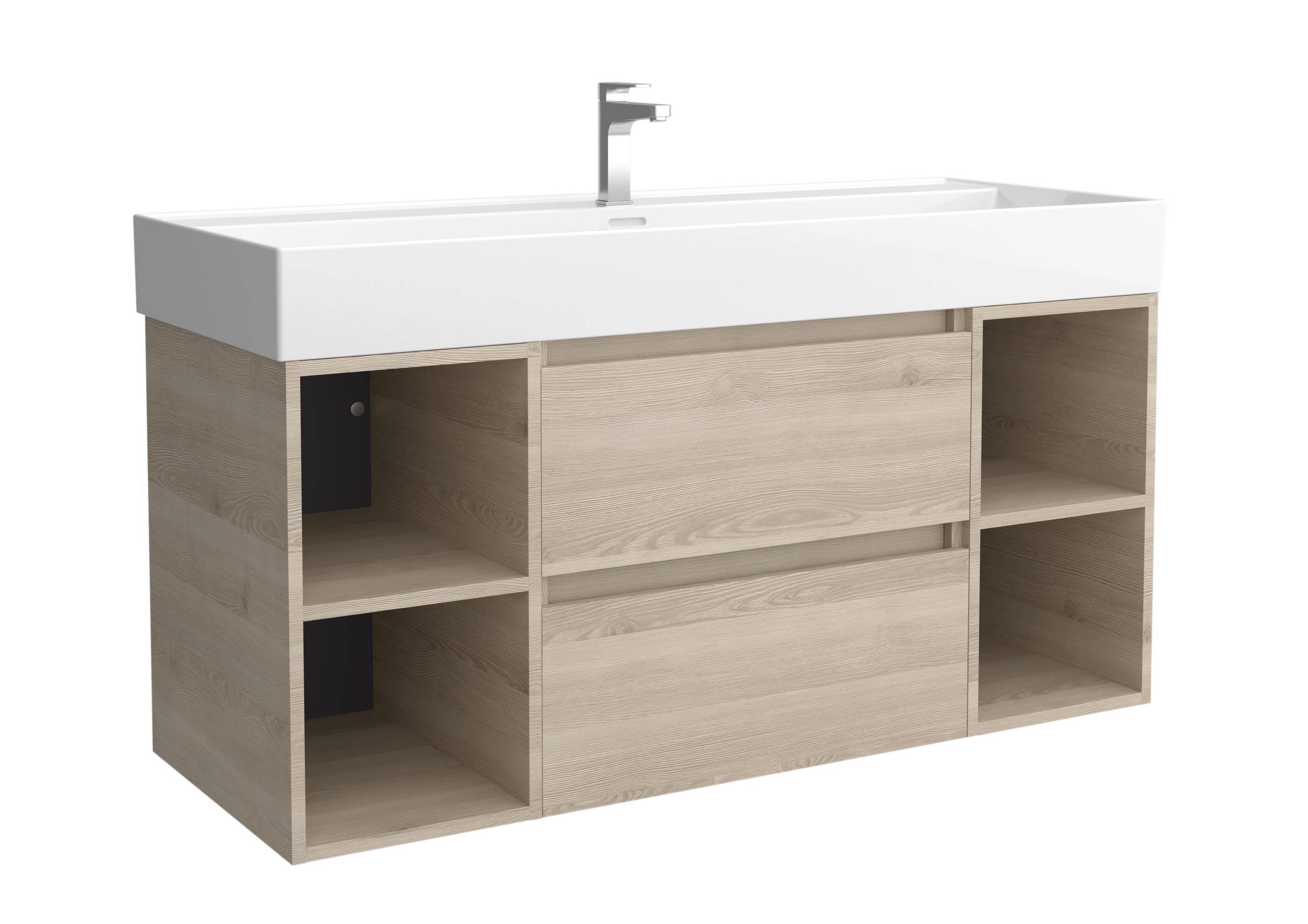 Imagen 1 de Mueble de baño con 2 cajones con 2 huecos y lavabo Veneto de 1 poza Bequia Plus Salgar - Natural 120 cm Natural