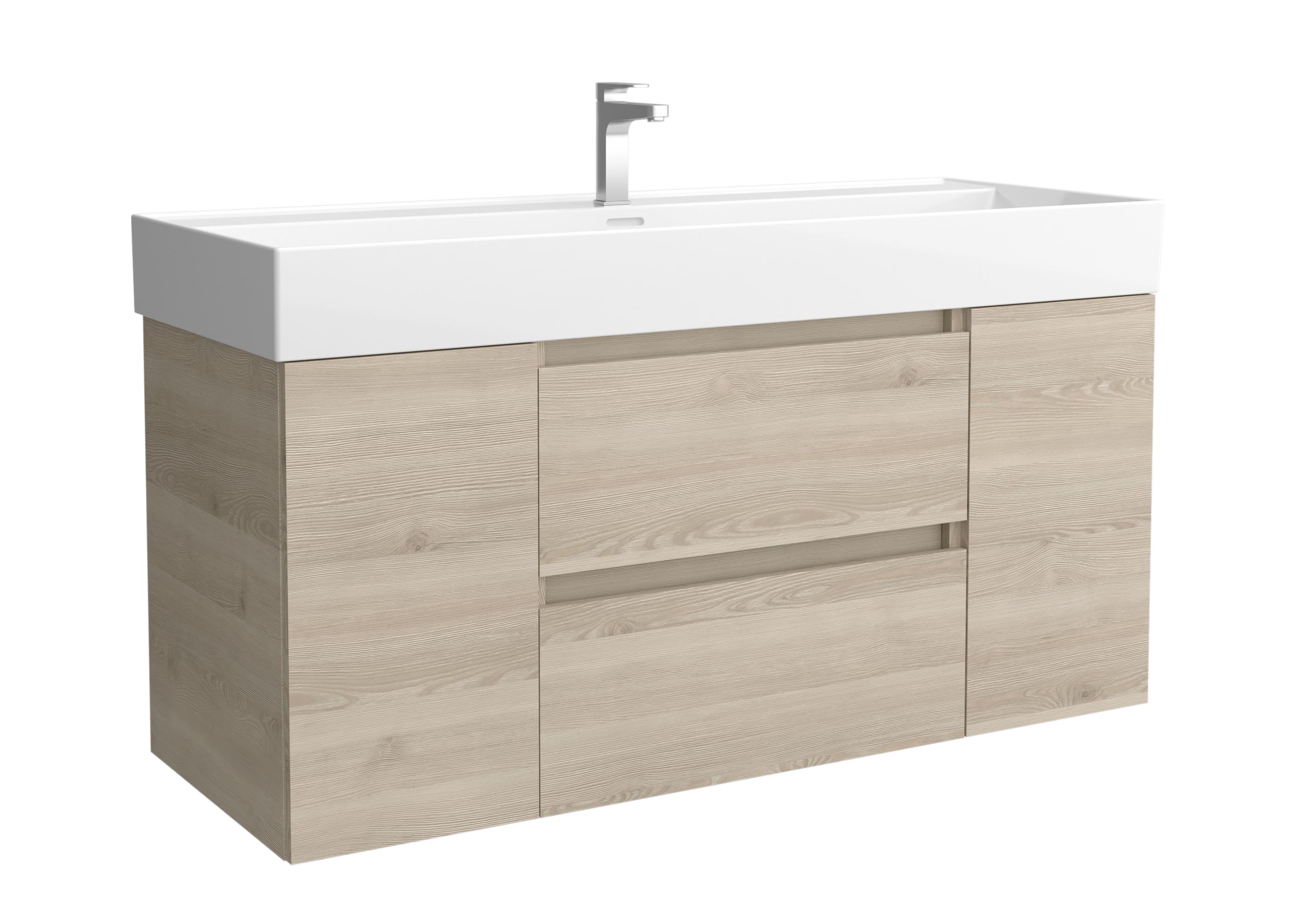 Imagen 1 de Mueble de baño con 2 cajones con 1 puerta y lavabo Veneto de 1 poza Bequia Plus Salgar - Natural 120 cm Natural